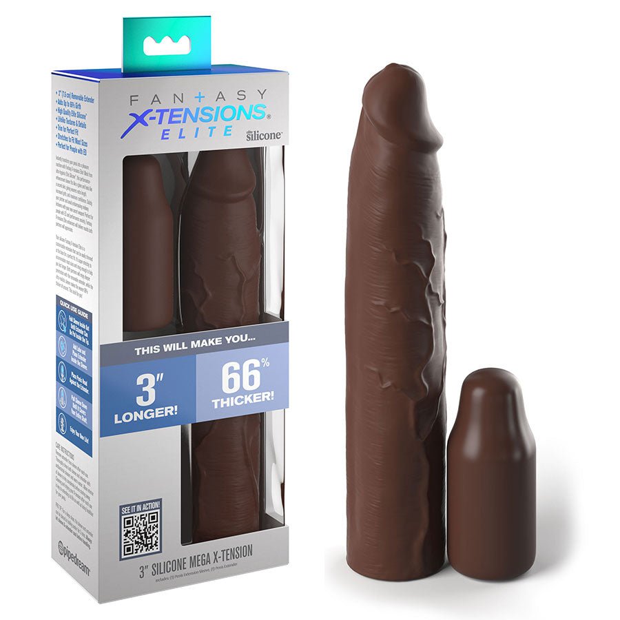 9 Inch Realistic X-Tension Silicone Penis Sleeve、mySite、bottomscart