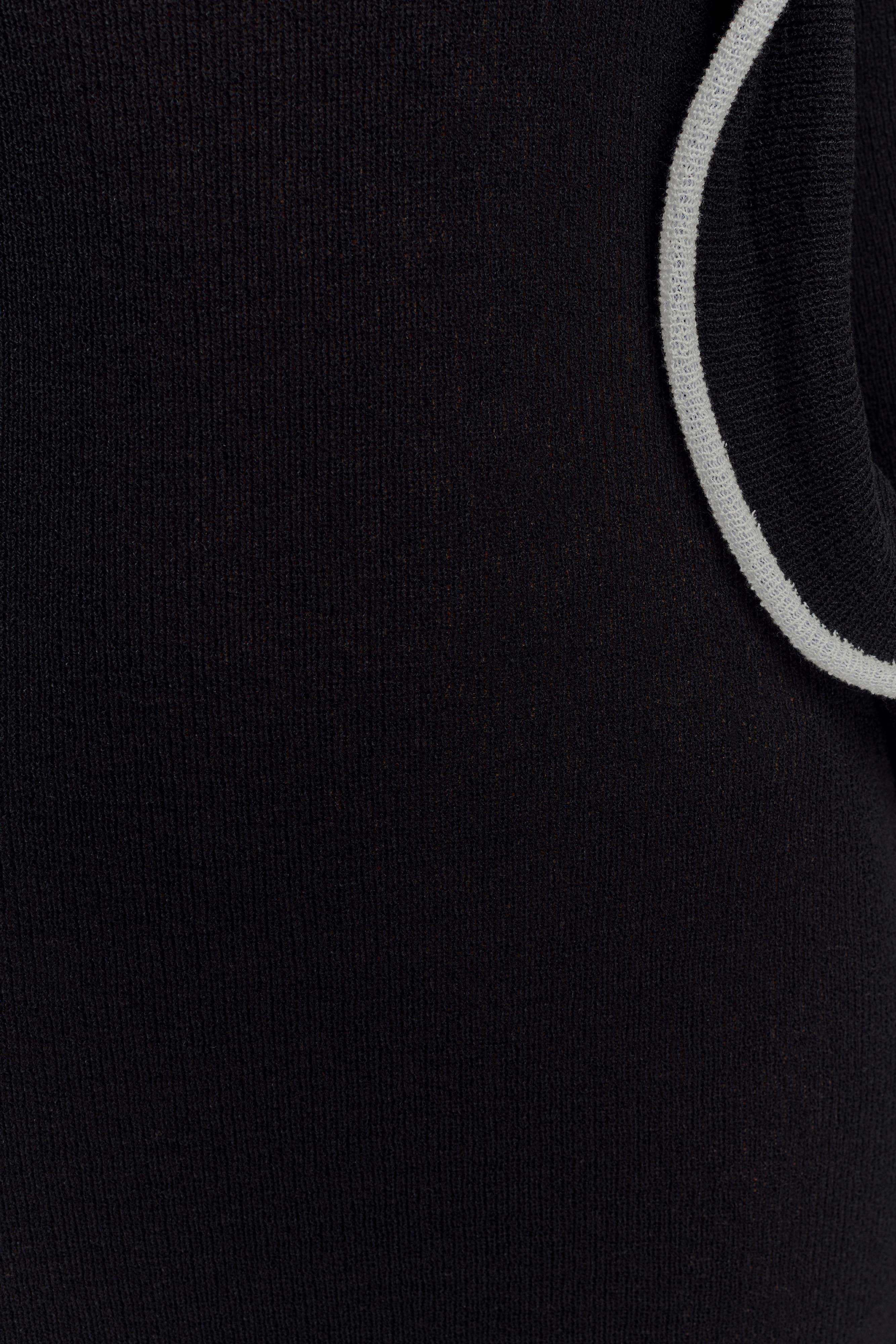 Sandrine Off Shoulder Knit Maxi Dress - Black/White、mySite、solidvoid