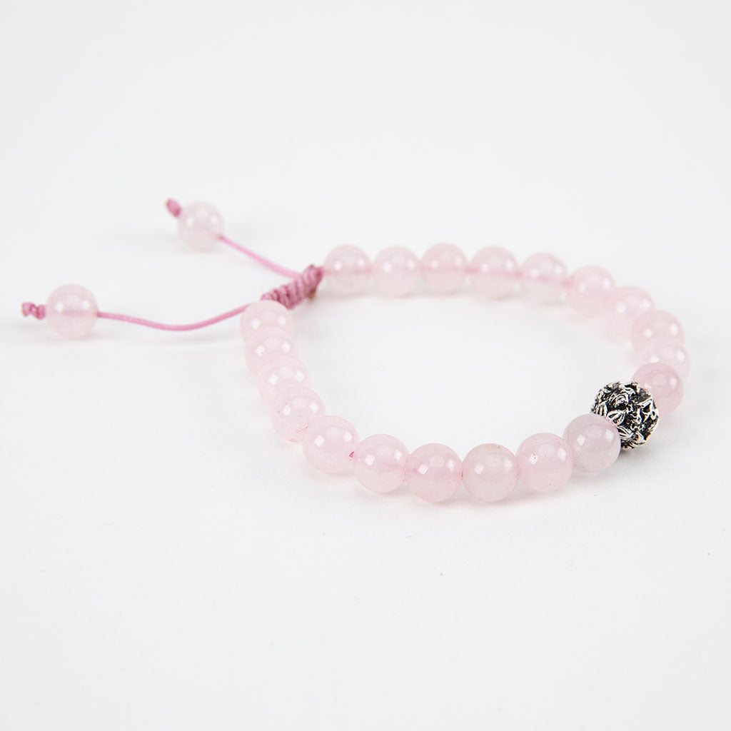 Mantra Rose Quartz Mala Bracelet、mySite、topwebapps