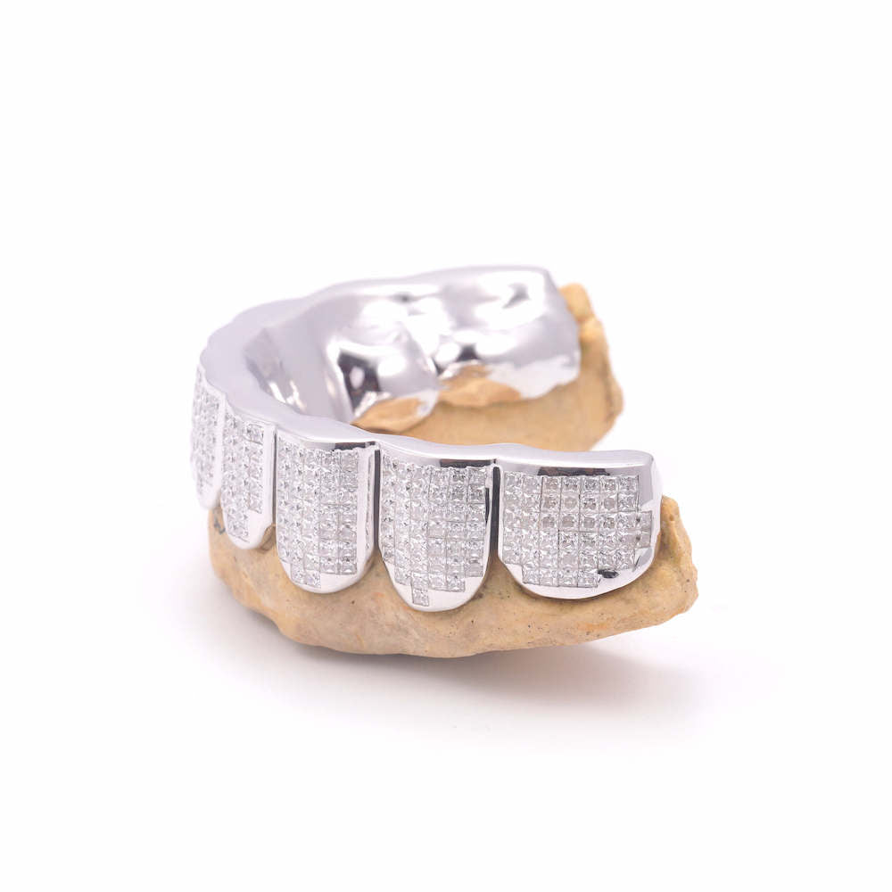 Invisible Set Princess Cut Moissanite Bottom Diamond Grillz、mySite、hinf8tx79
