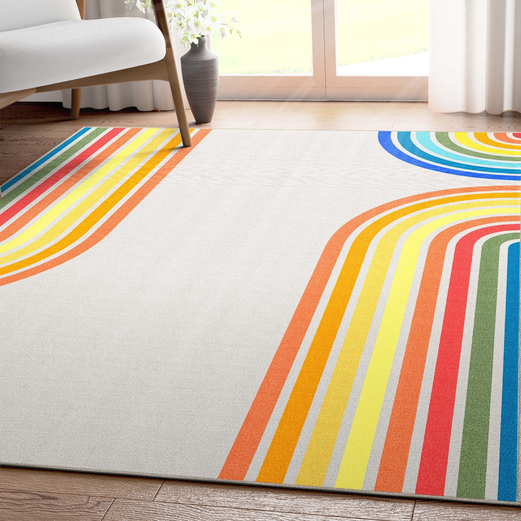 Apollo Geometric Modern Shapes Multi Color Rug for Living Room, Bedroom, Kitchen & Office、mySite、gigharbornorthrealestate