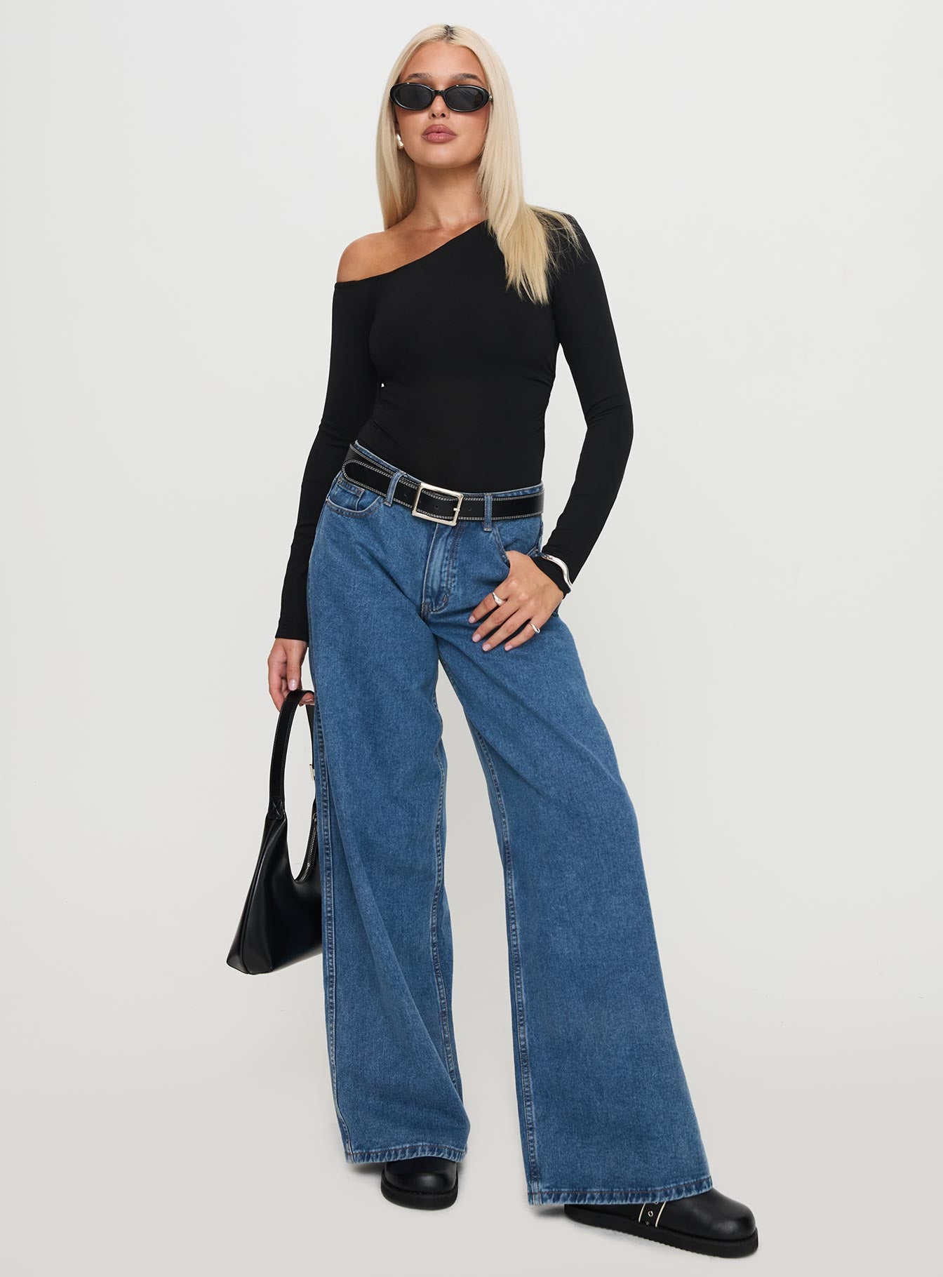 Miyako Long Sleeve Bodysuit Black、mySite、solidvoid