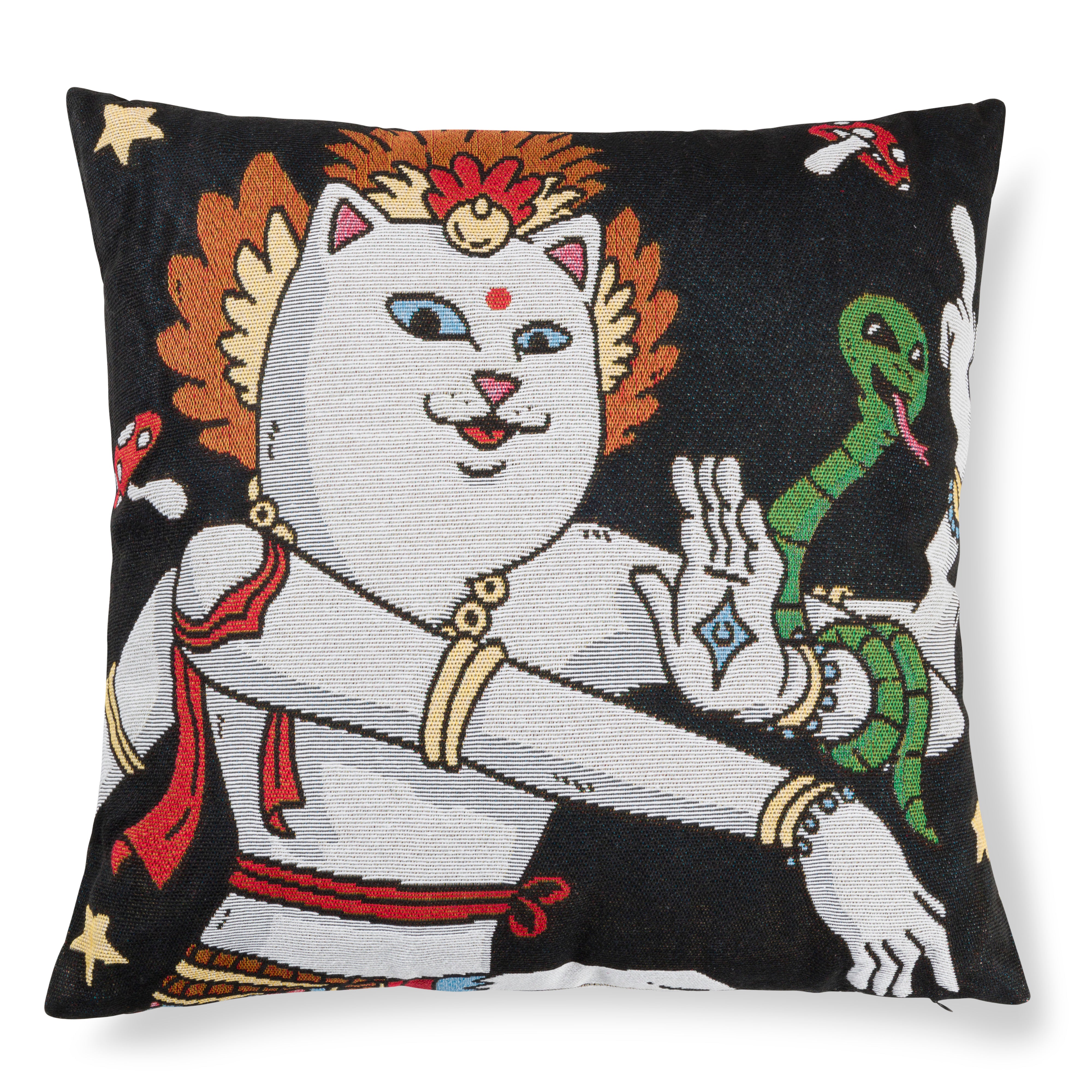  Alien Whisperer Woven Pillow (Black)、mySite、merchandisen