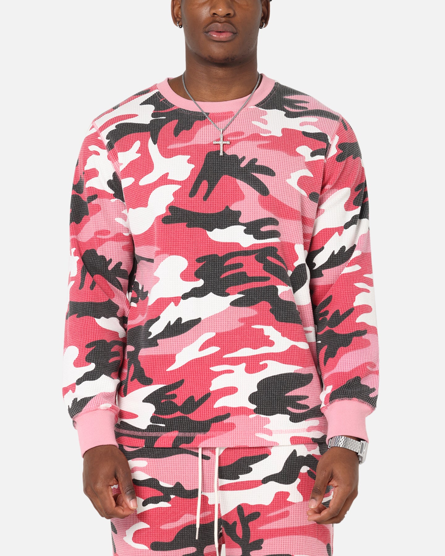 XXIII Printed Thermal Long Sleeve T-Shirt Pink Camo、mySite、zt4zffjzw