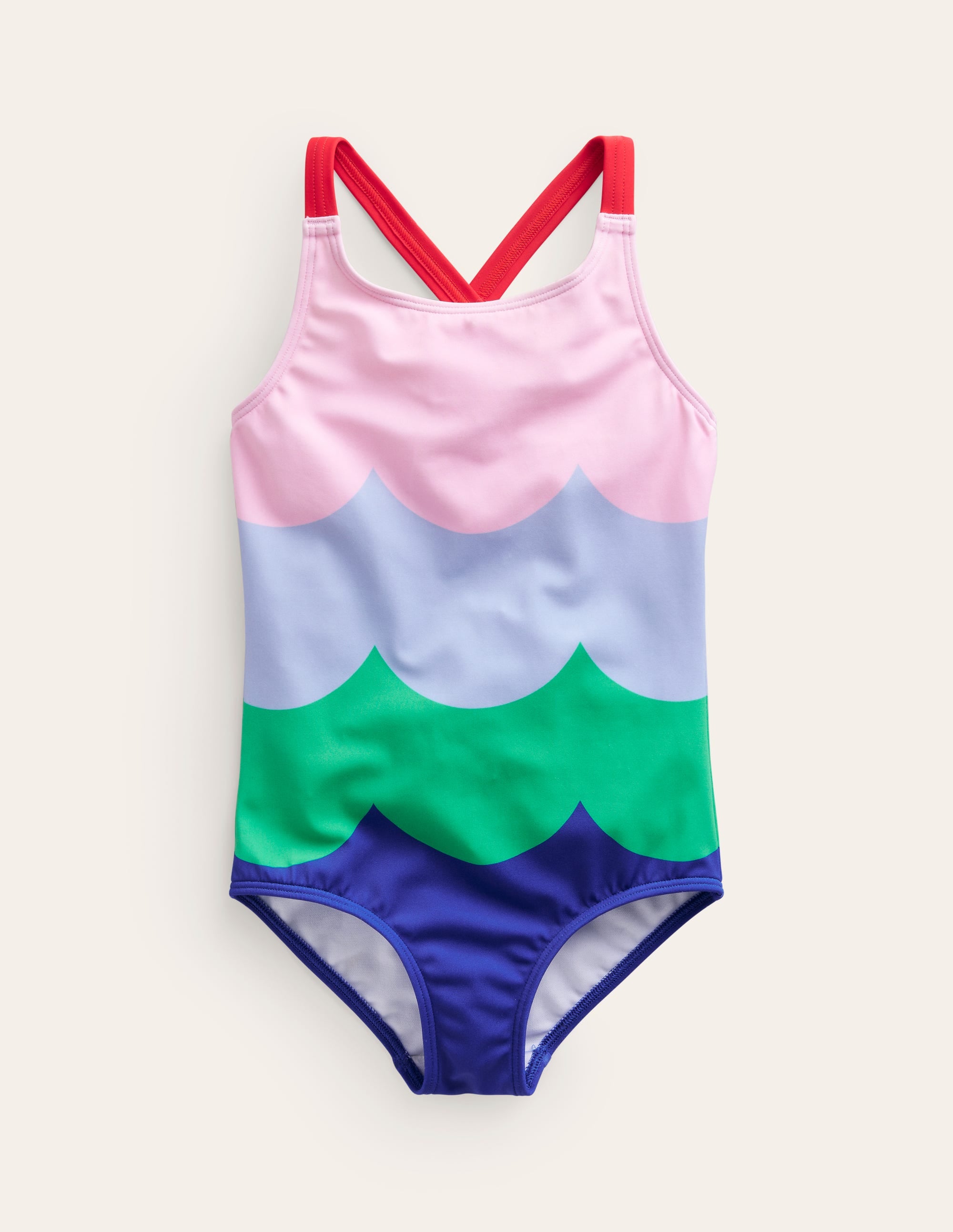  Cross-back Printed Swimsuit-Multi Wave Stripe、mySite、ashleygrahame