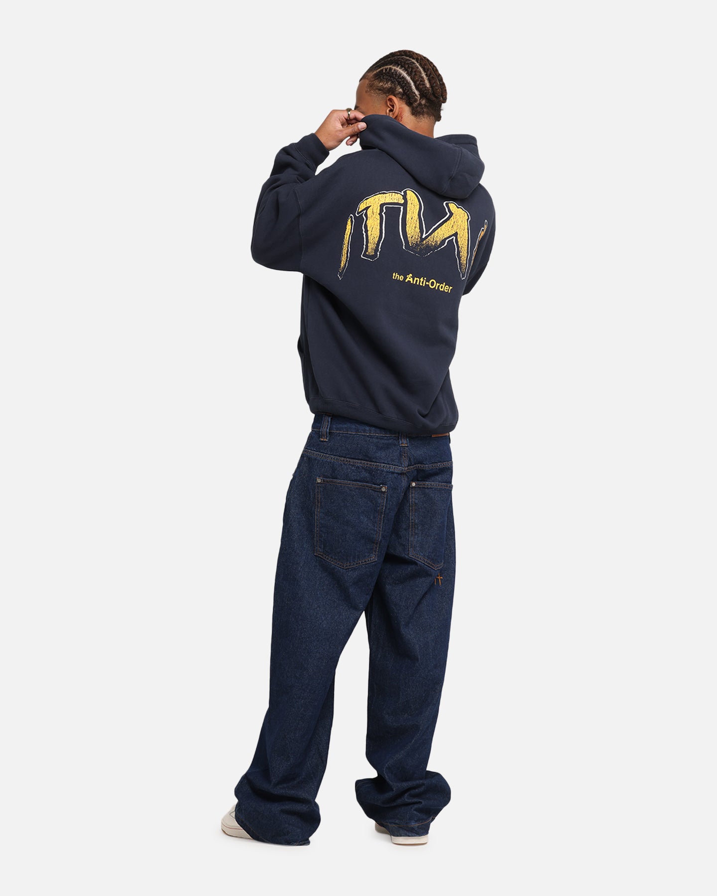 The Anti Order Anti Collegate Boxy Hoodie Navy、mySite、zt4zffjzw