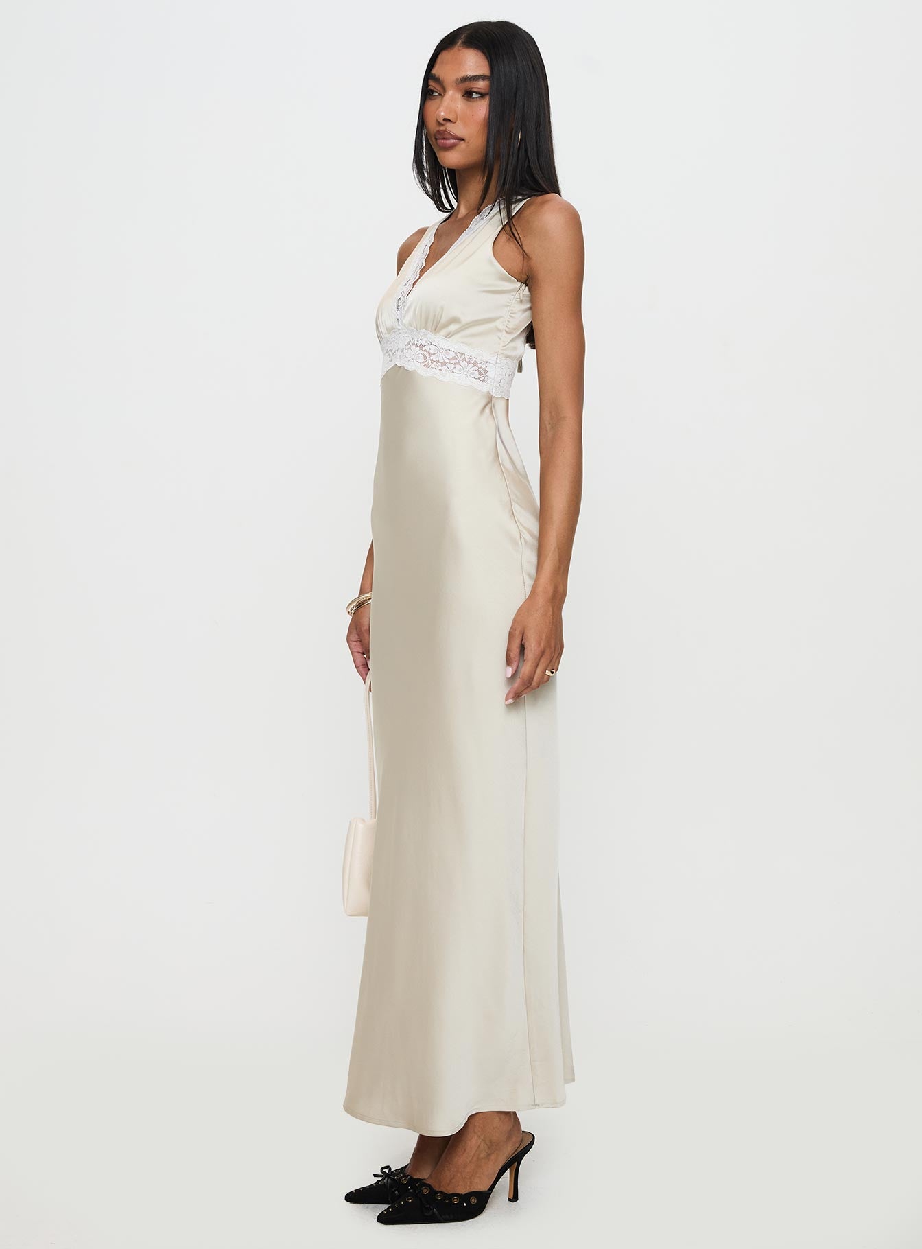 Persefonie Lace Maxi Dress Champagne、mySite、solidvoid