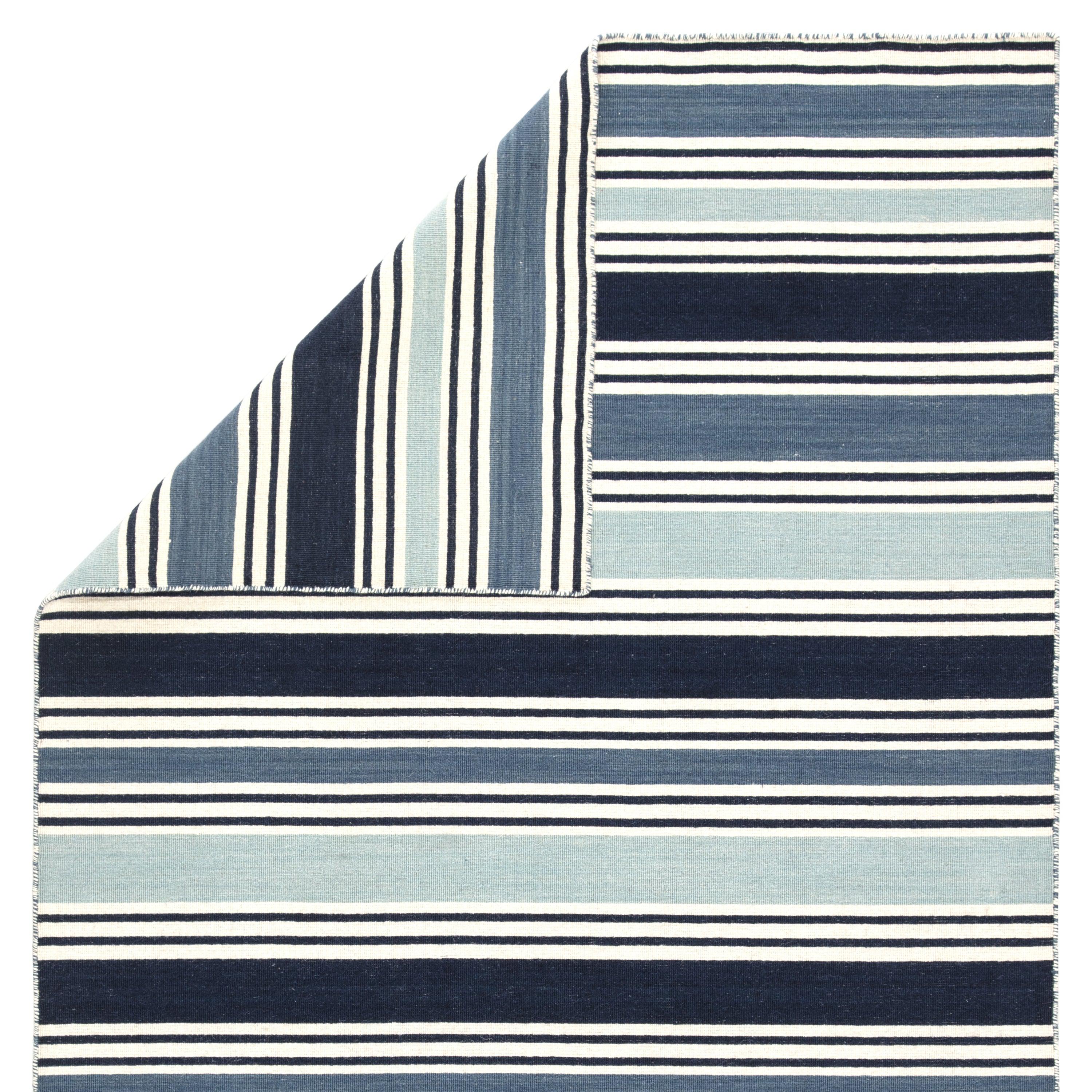Salada Handmade Striped Blue White Area Rug、mySite、gigharbornorthrealestate