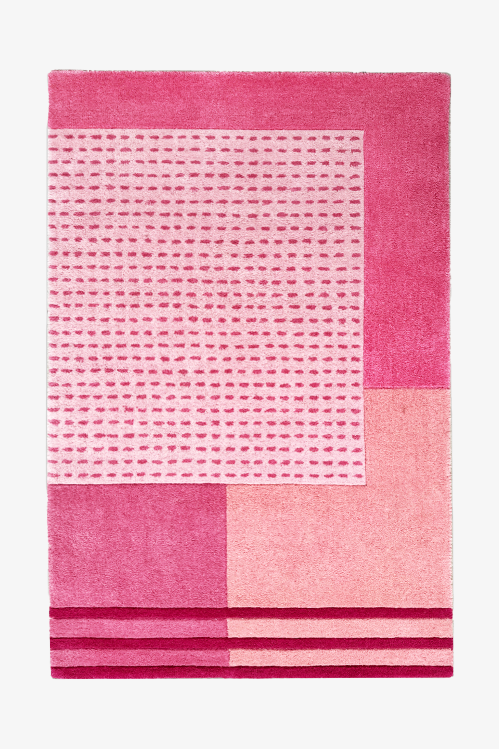 Pink Pixel Weave Hand-Tufted Wool Rug、mySite、gigharbornorthrealestate