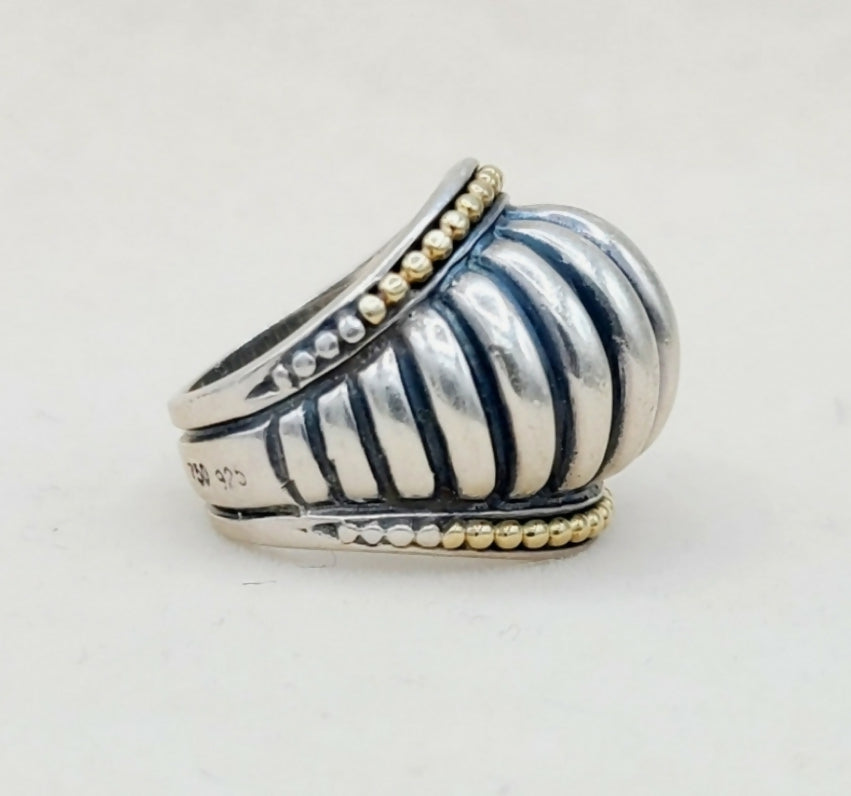LAGOS Caviar Large Dome Ring With Gold、mySite、hinf8tx79