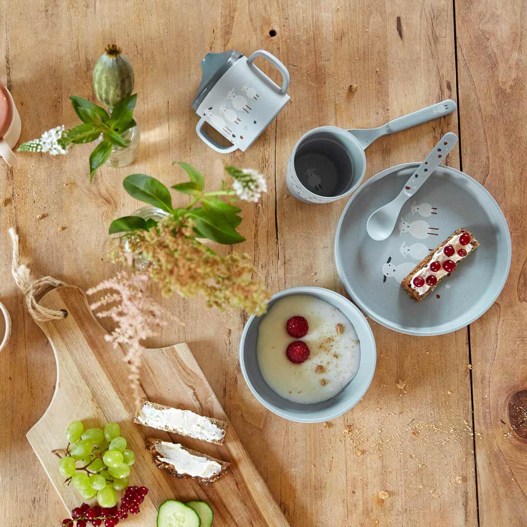  Lassig Dish Set - Blue - Tiny Farmer Sheep/Goose、mySite、merchandisen