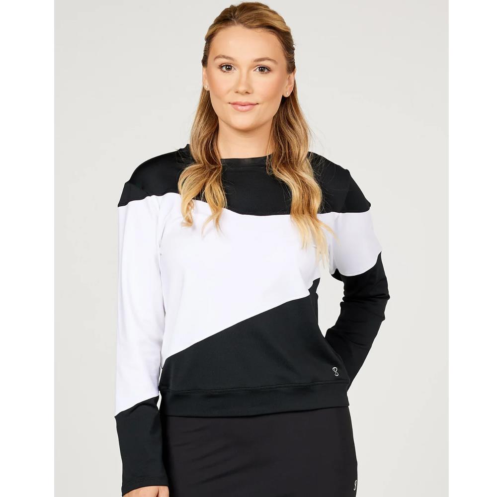 Sofibella Women's Monochrome Longsleeve Top - Black/White