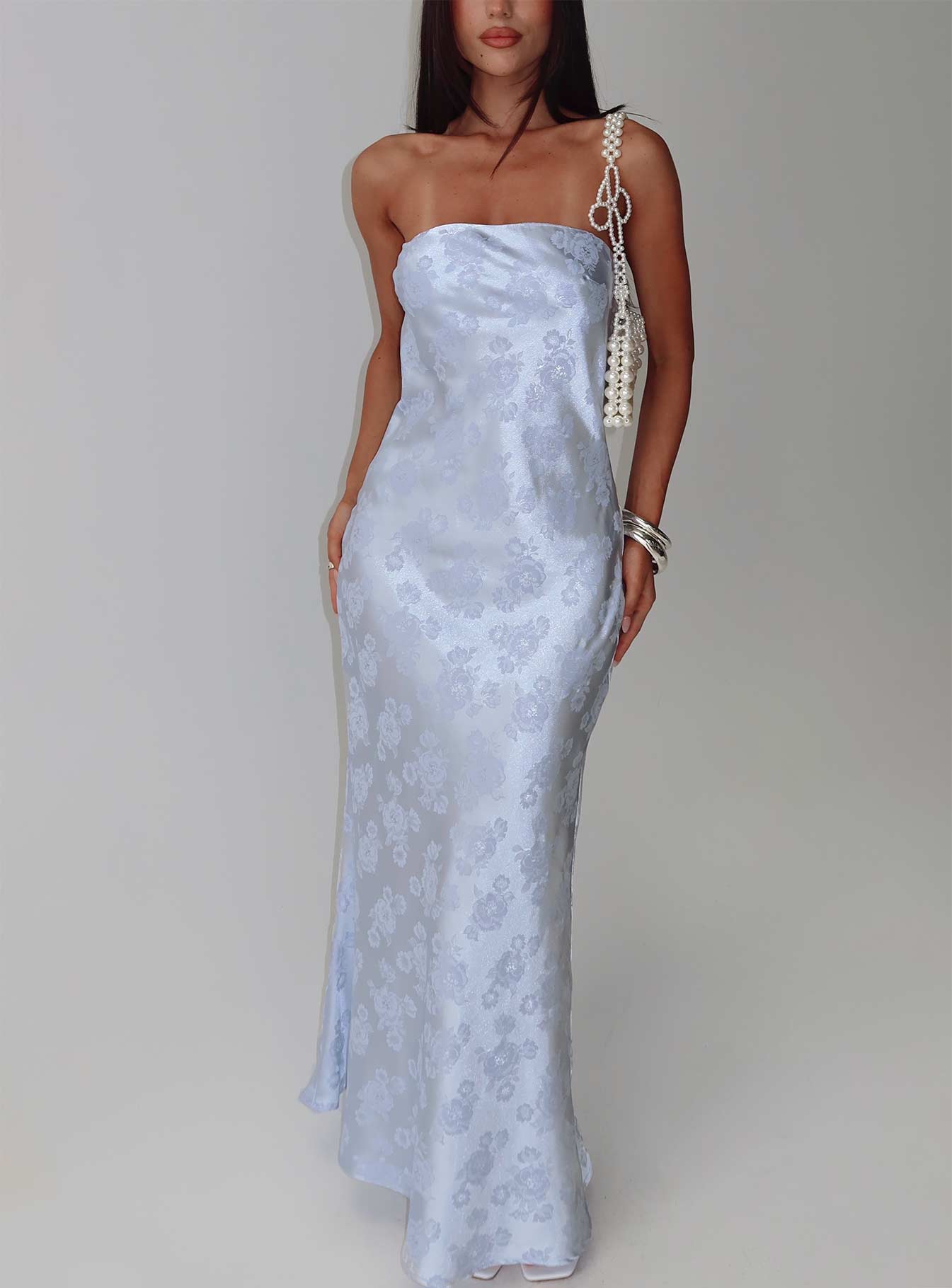 Haley Maxi Dress Blue Jacquard、mySite、solidvoid