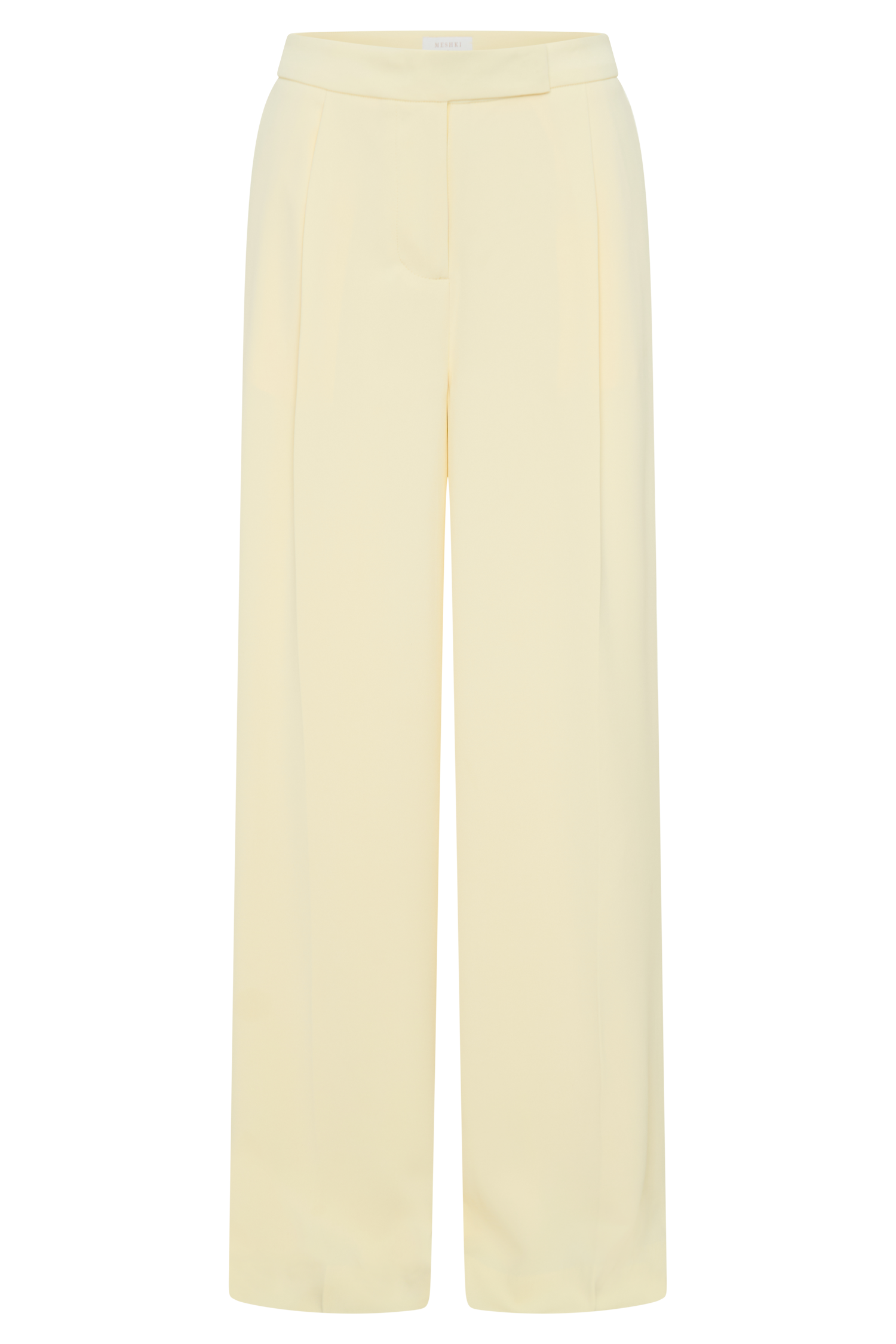 Faith Suiting Wide Leg Pant - Lemon Cream、mySite、solidvoid