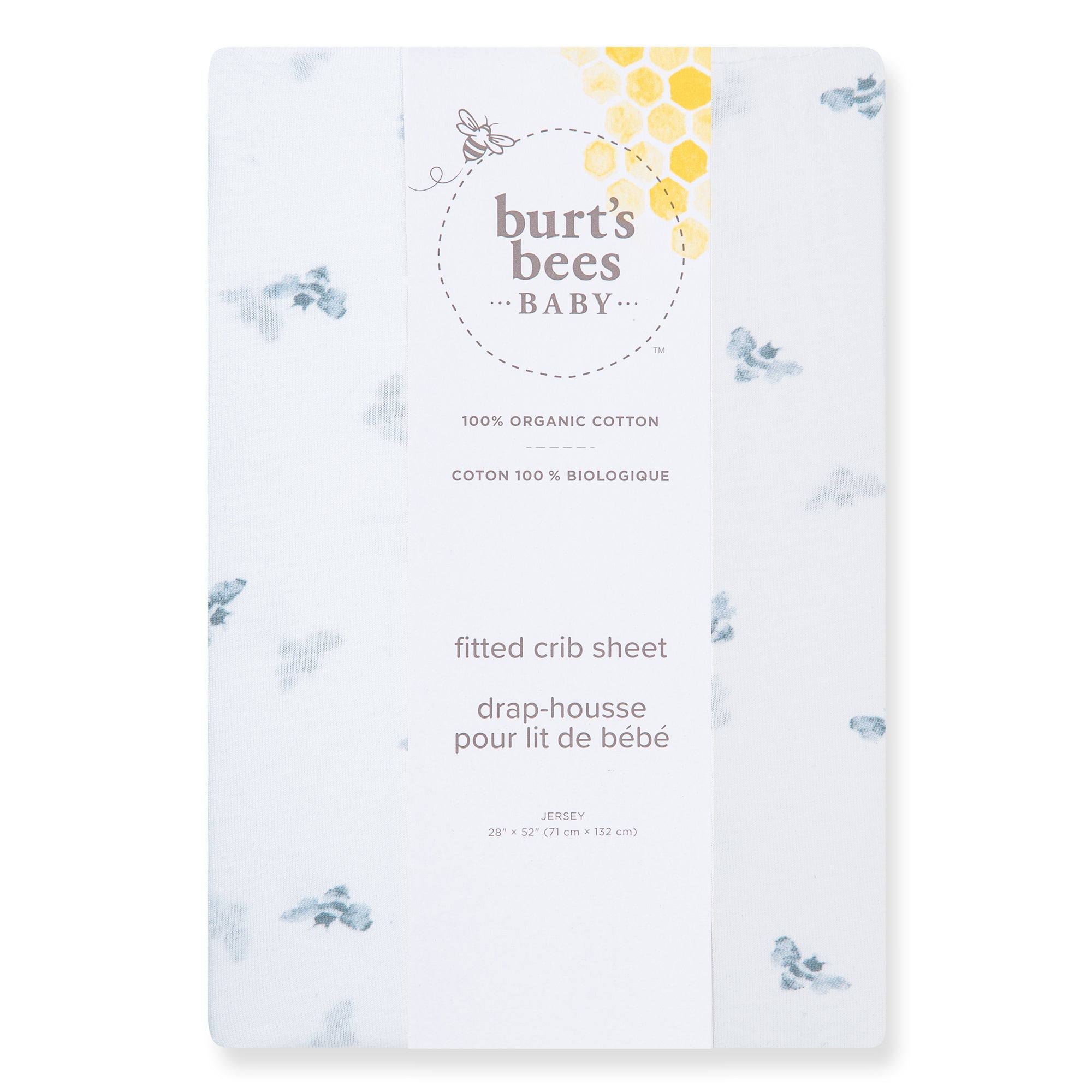 Golden Bee Organic Cotton BEESNUG® Fitted Crib Sheet - Quarry、mySite、g9winljtr