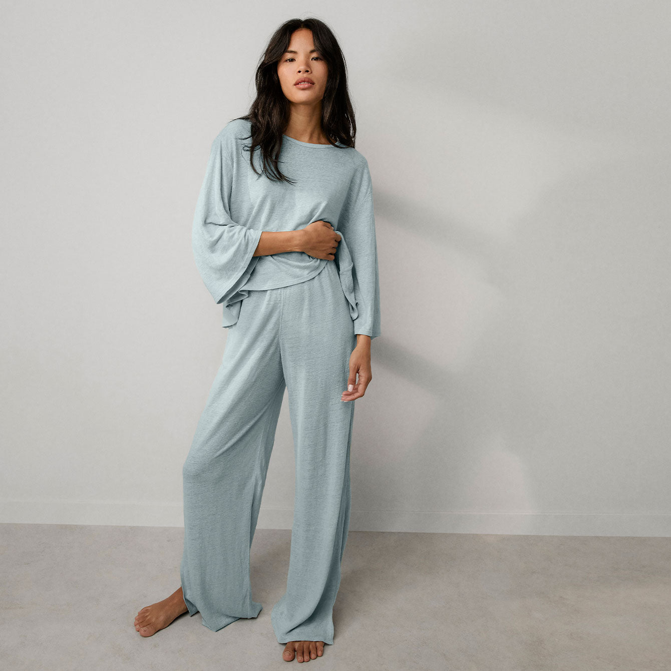 Linen Knit Back Slit Top、mySite、bengalsvssteelers