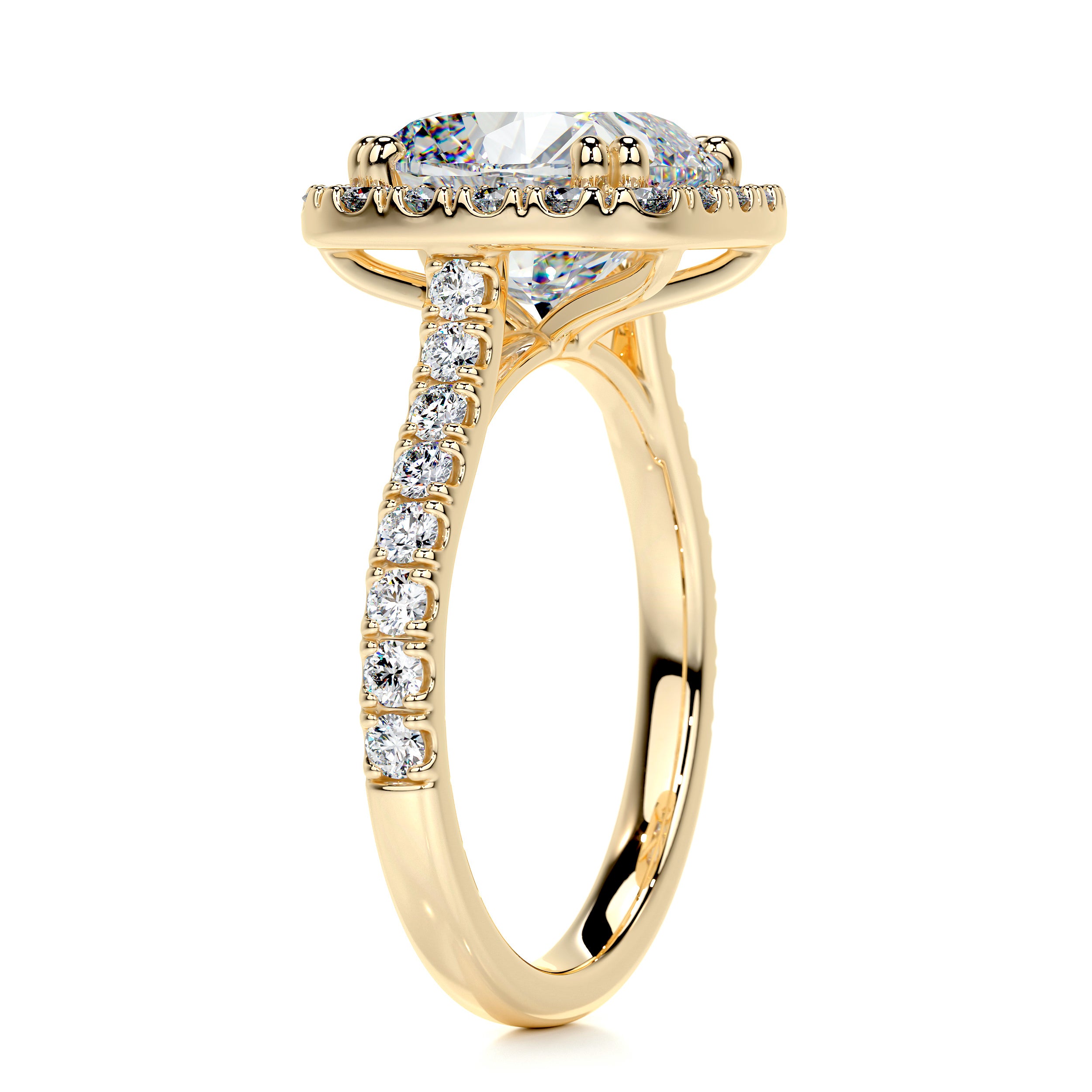Jacqueline Moissanite & Diamond Ring -18K Yellow Gold、mySite、hinf8tx79