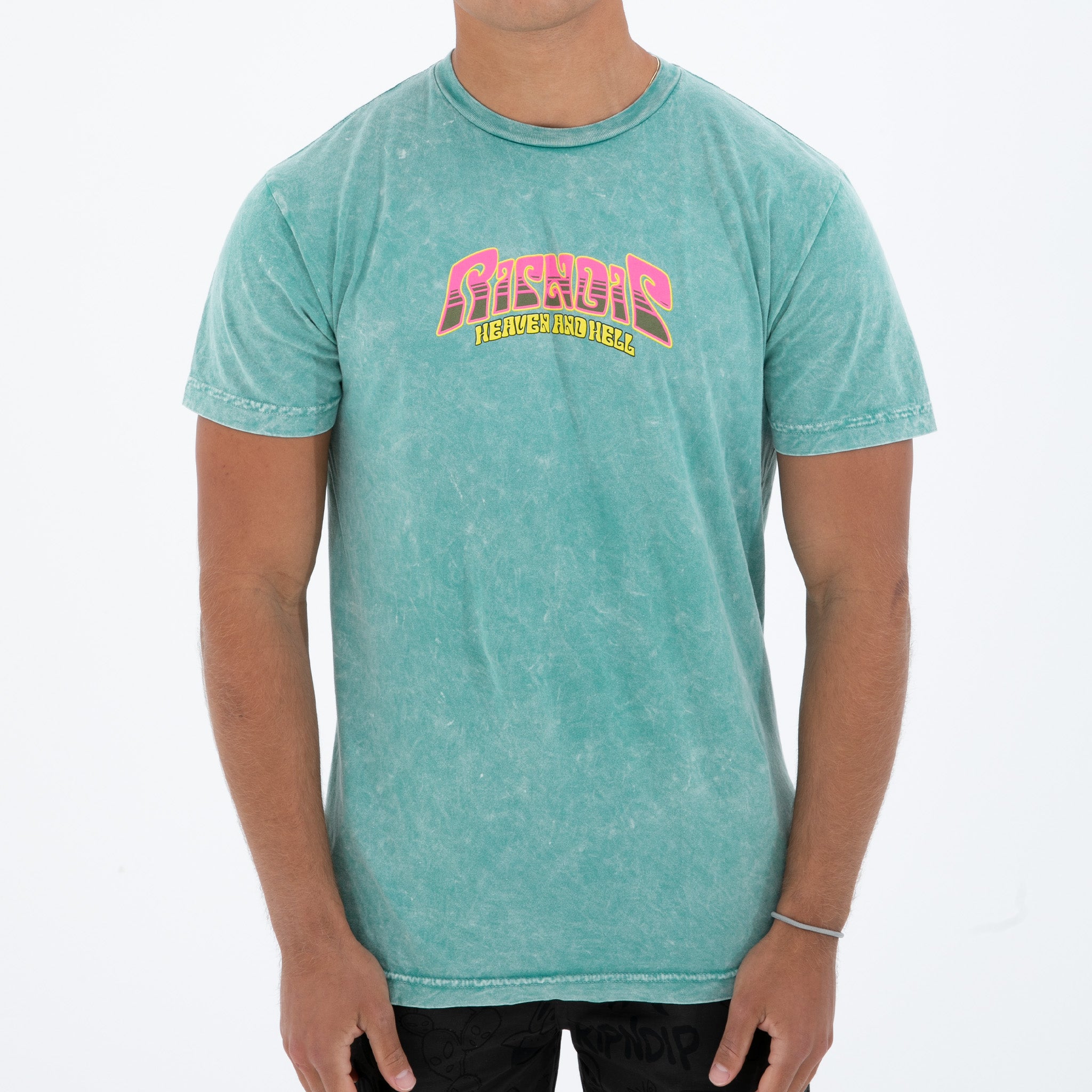  Heaven And Heck Battle Tee (Teal Mineral Wash)、mySite、merchandisen