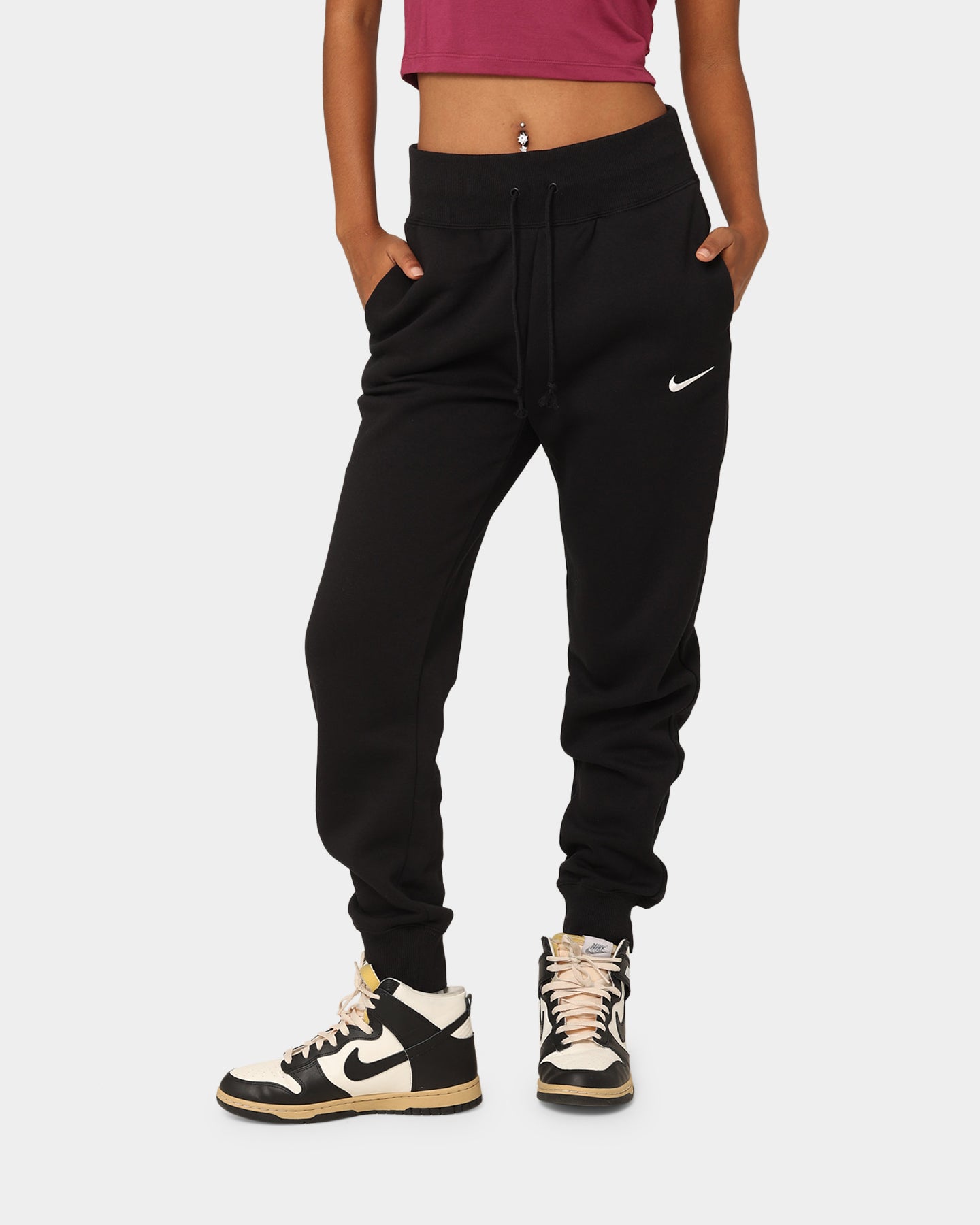 Nike Women's Nike Sportswear Phoenix Fleece High-Waisted Pants Black、mySite、zt4zffjzw