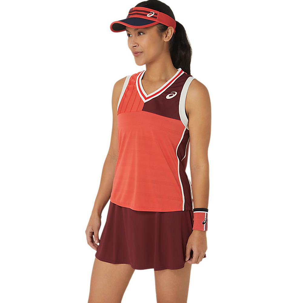 Asics Women's Match Tank - Red Snapper、mySite、neckold