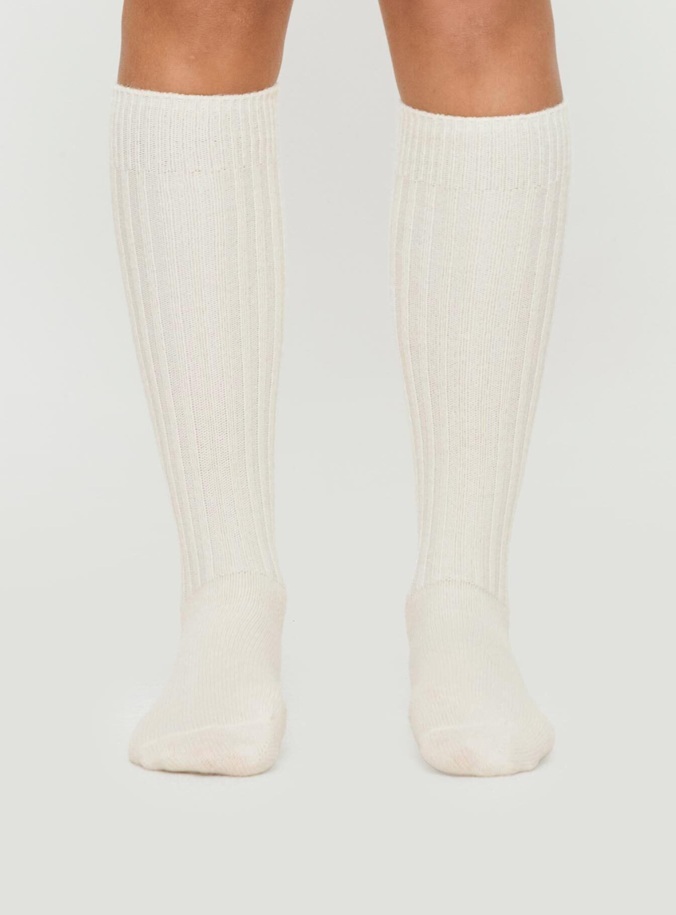 Boderline Knee High Socks White、mySite、solidvoid