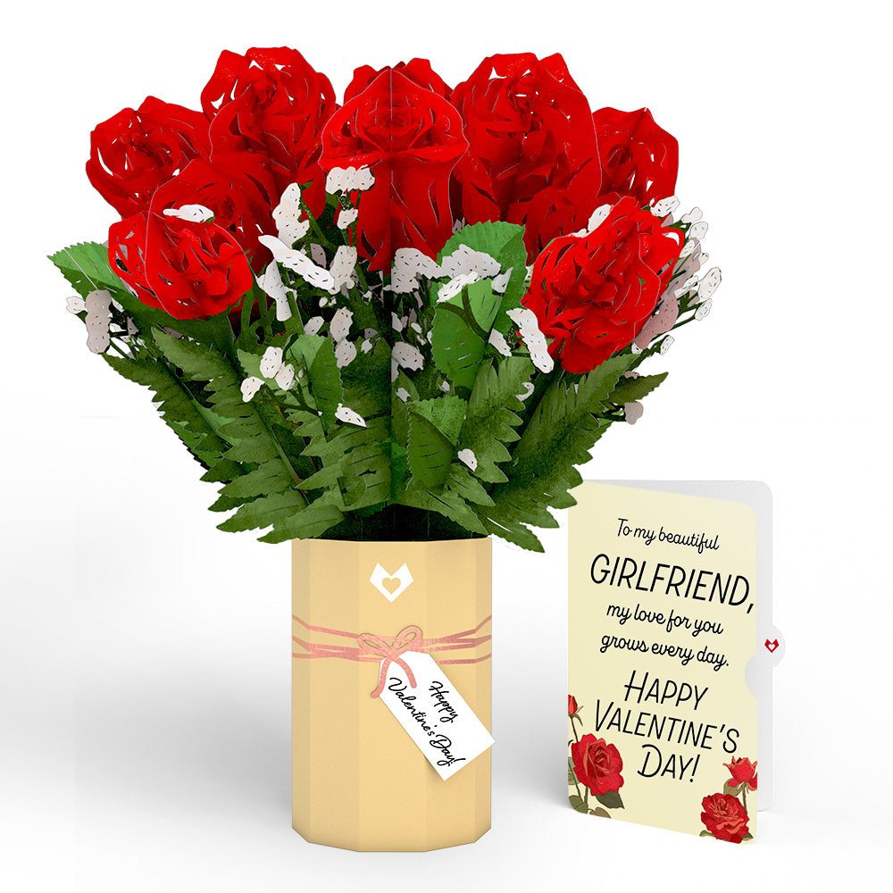 Valentine's Day Flower Bouquet and Sentiment Set for Girlfriend、mySite、solidvoid