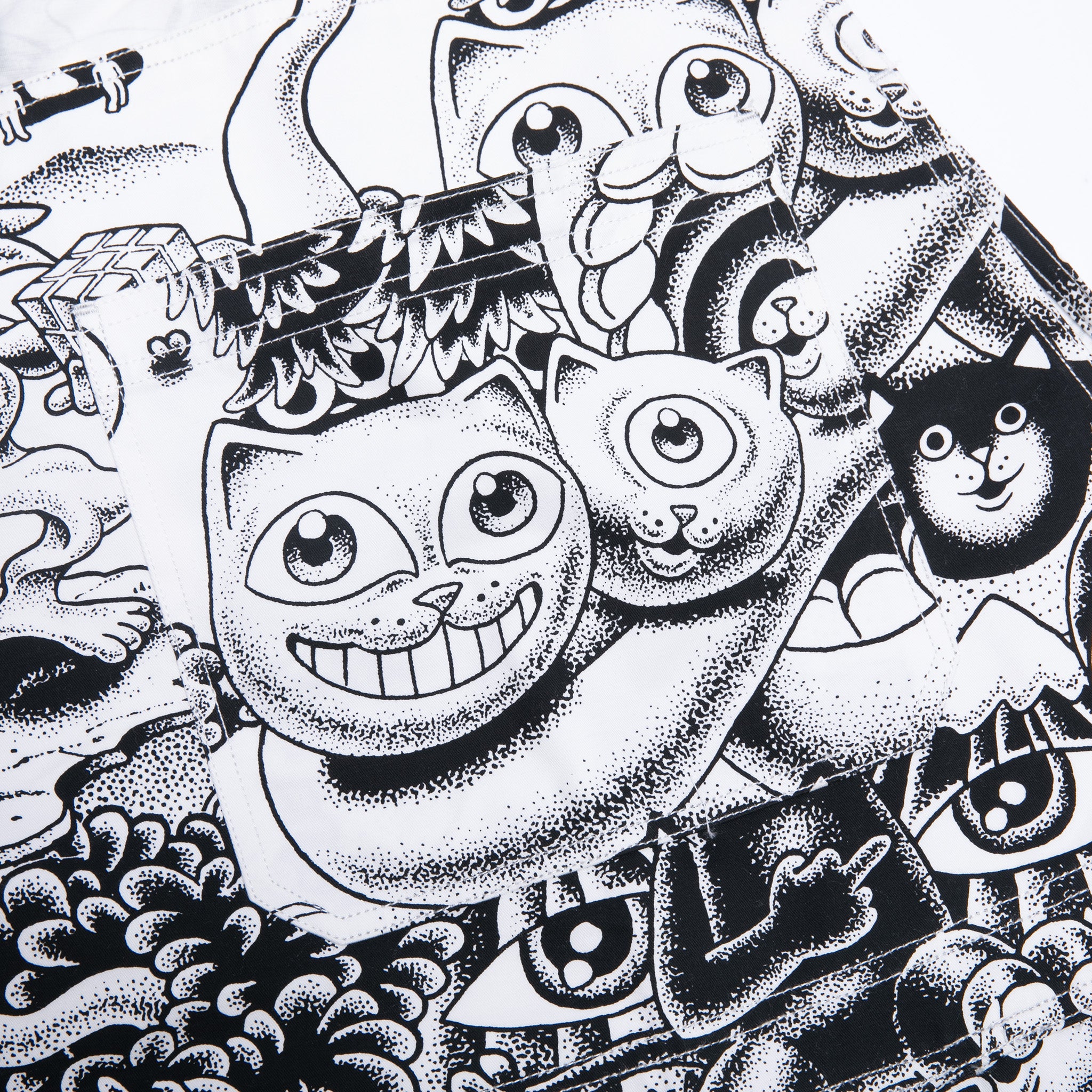  Dark Twisted Fantasy Overalls (Black/White)、mySite、merchandisen