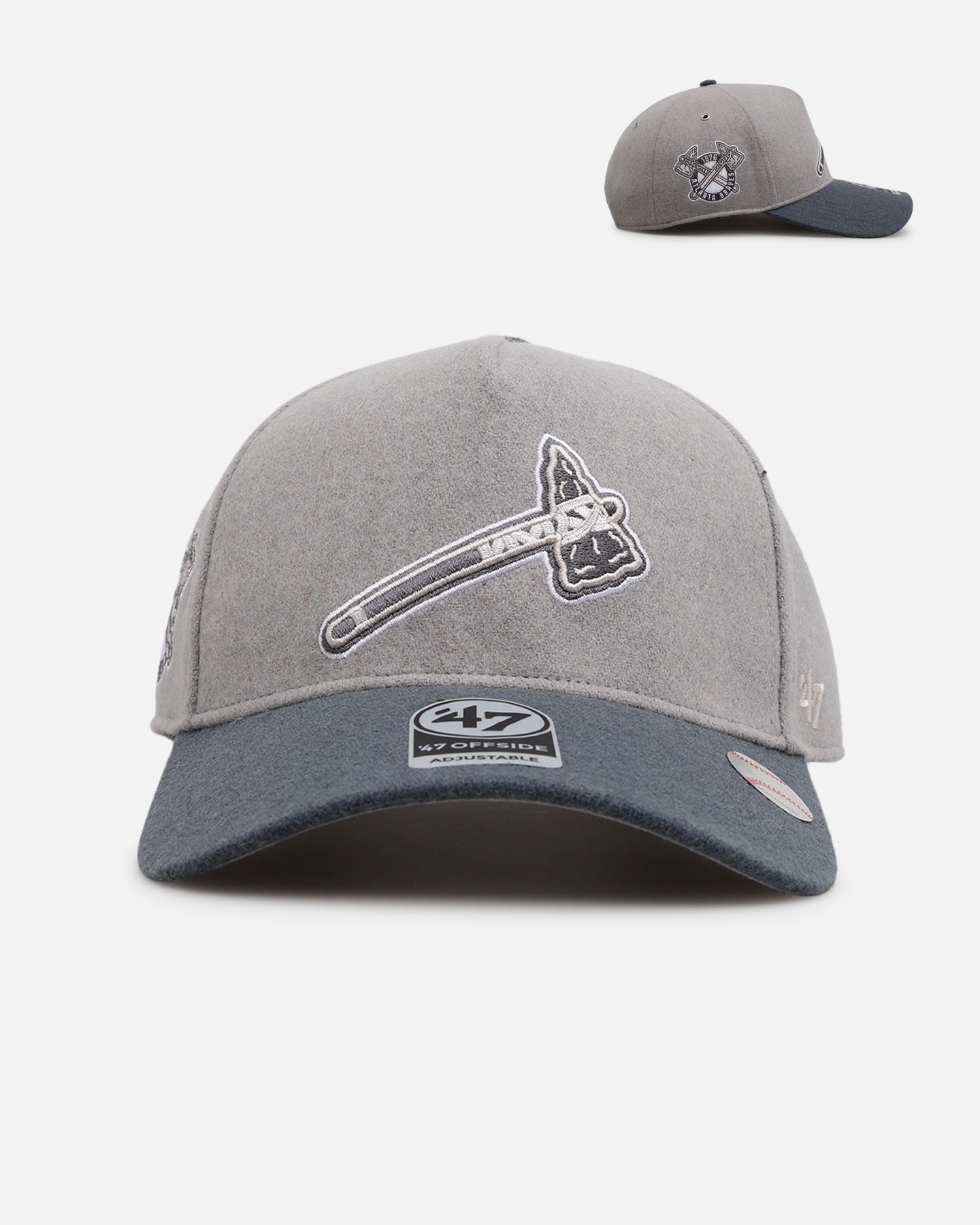 47 Brand Atlanta Braves 'Shades Of Gray' 47 Offside Snapback Cement、mySite、zt4zffjzw