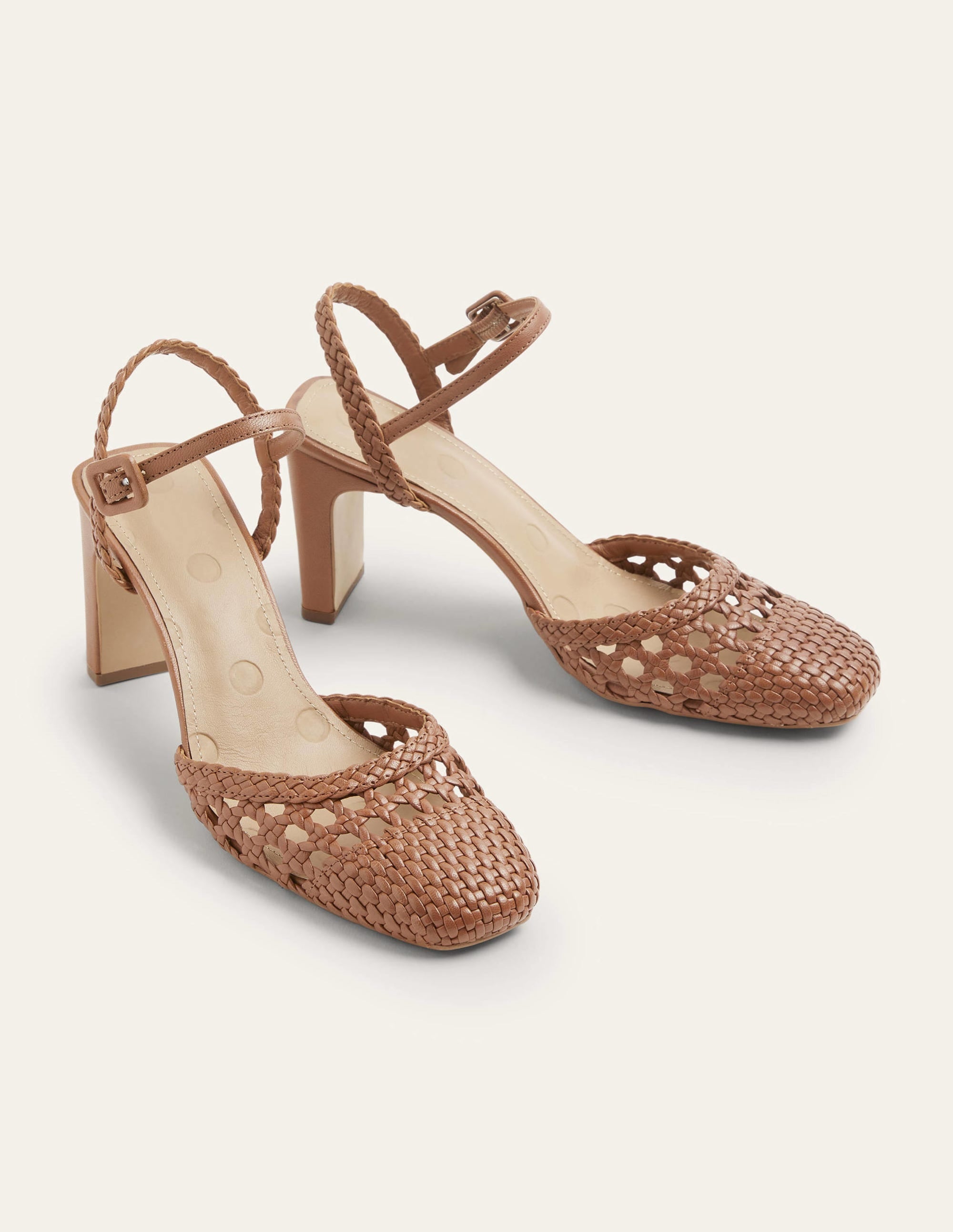  Ellie Woven Slingback Heels-Tan、mySite、ashleygrahame