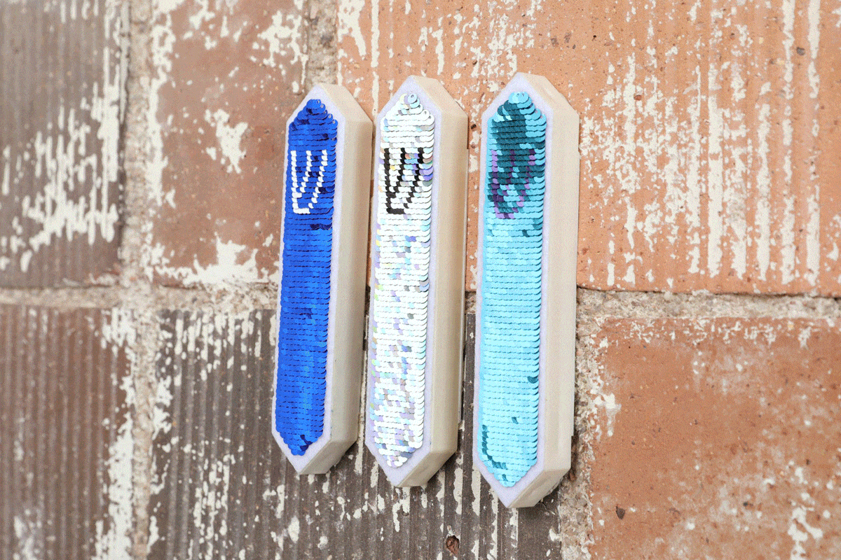 Flip Sequin Mezuzah Case - (Choice of Colors)、mySite、topwebapps
