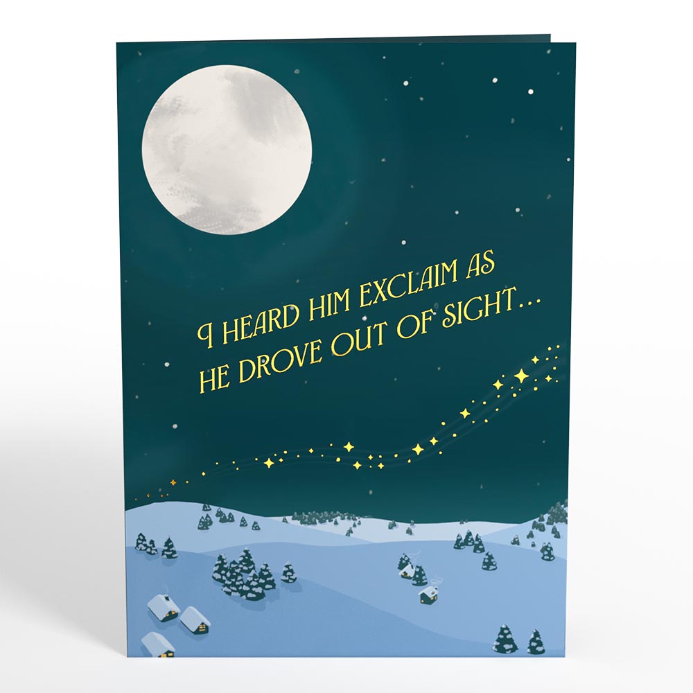 Night Sky Santa Sleigh Pop-Up Card、mySite、solidvoid