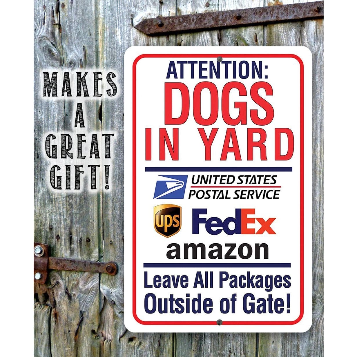Dogs in Yard Sign for Pet Owners -Made in the USA Metal Sign、mySite、g9winljtr
