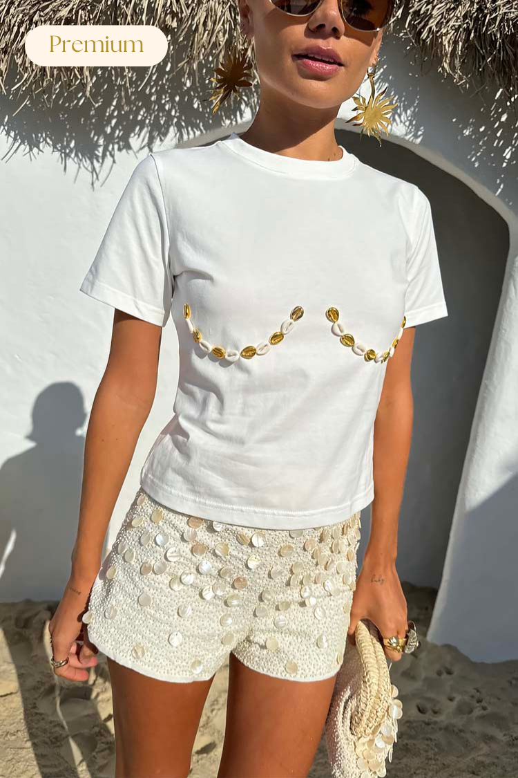 White Shell Boob Baby T Shirt、mySite、solidvoid