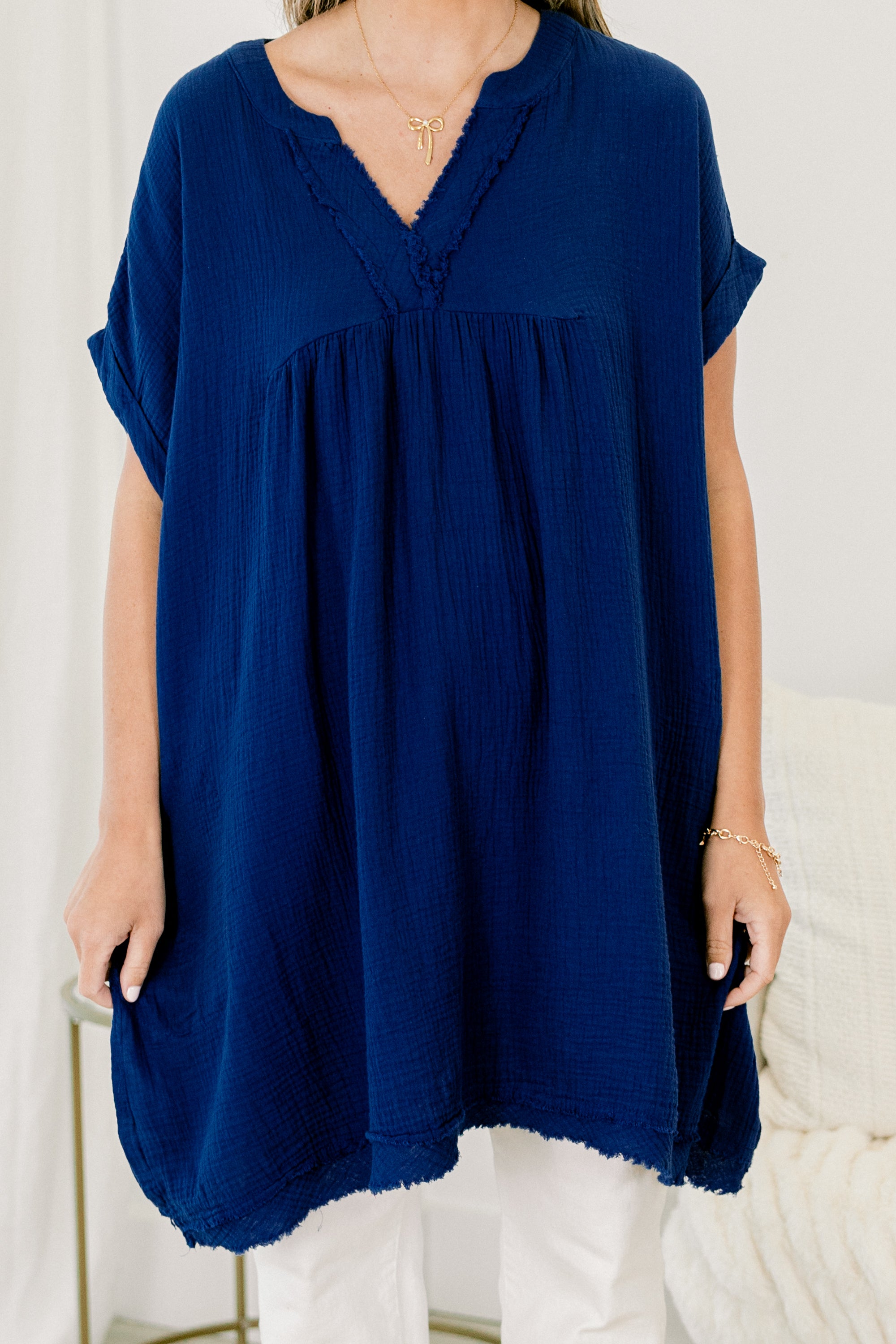  My Love Has Grown Tunic, Light Navy、mySite、justintrudeaud