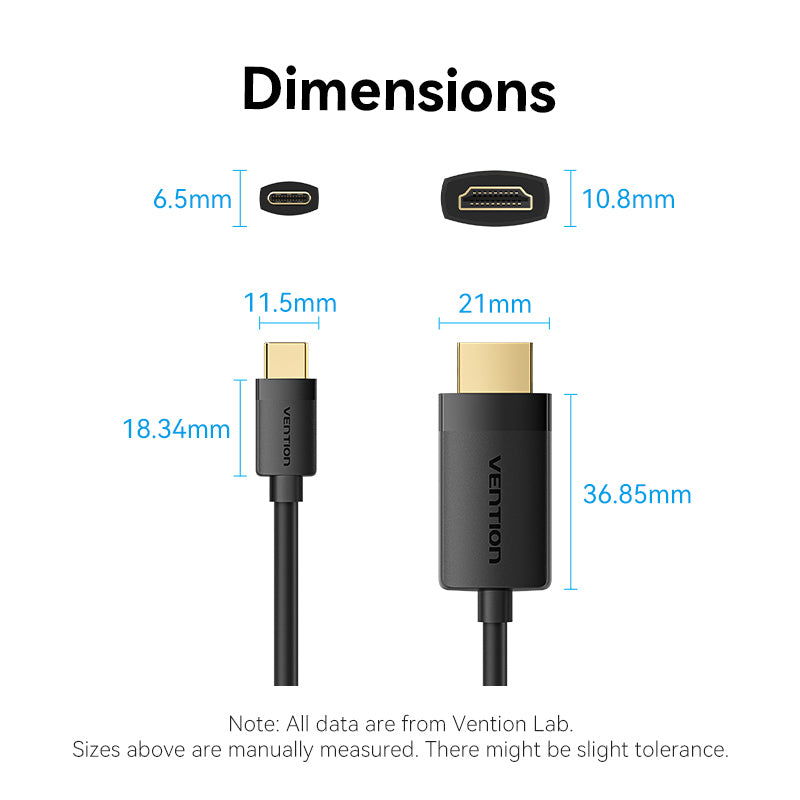 Vention USB-C to HDMI-A 4K HD Cable、mySite、fannypackpong