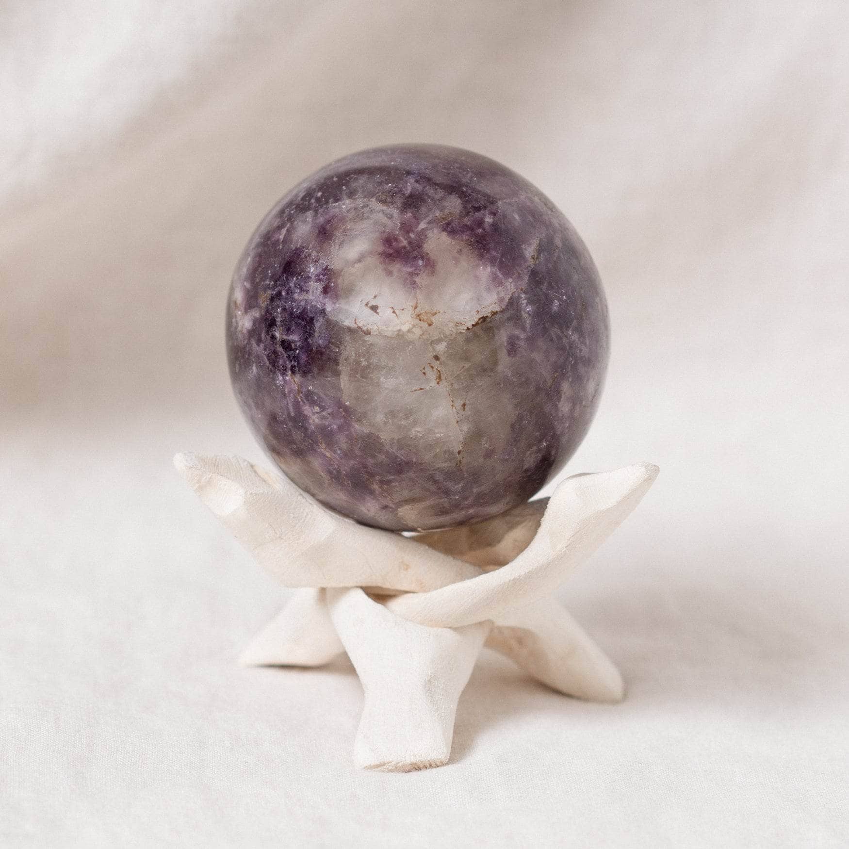 Lepidolite Sphere with Tripod - AAA Premium Quality、mySite、hinf8tx79