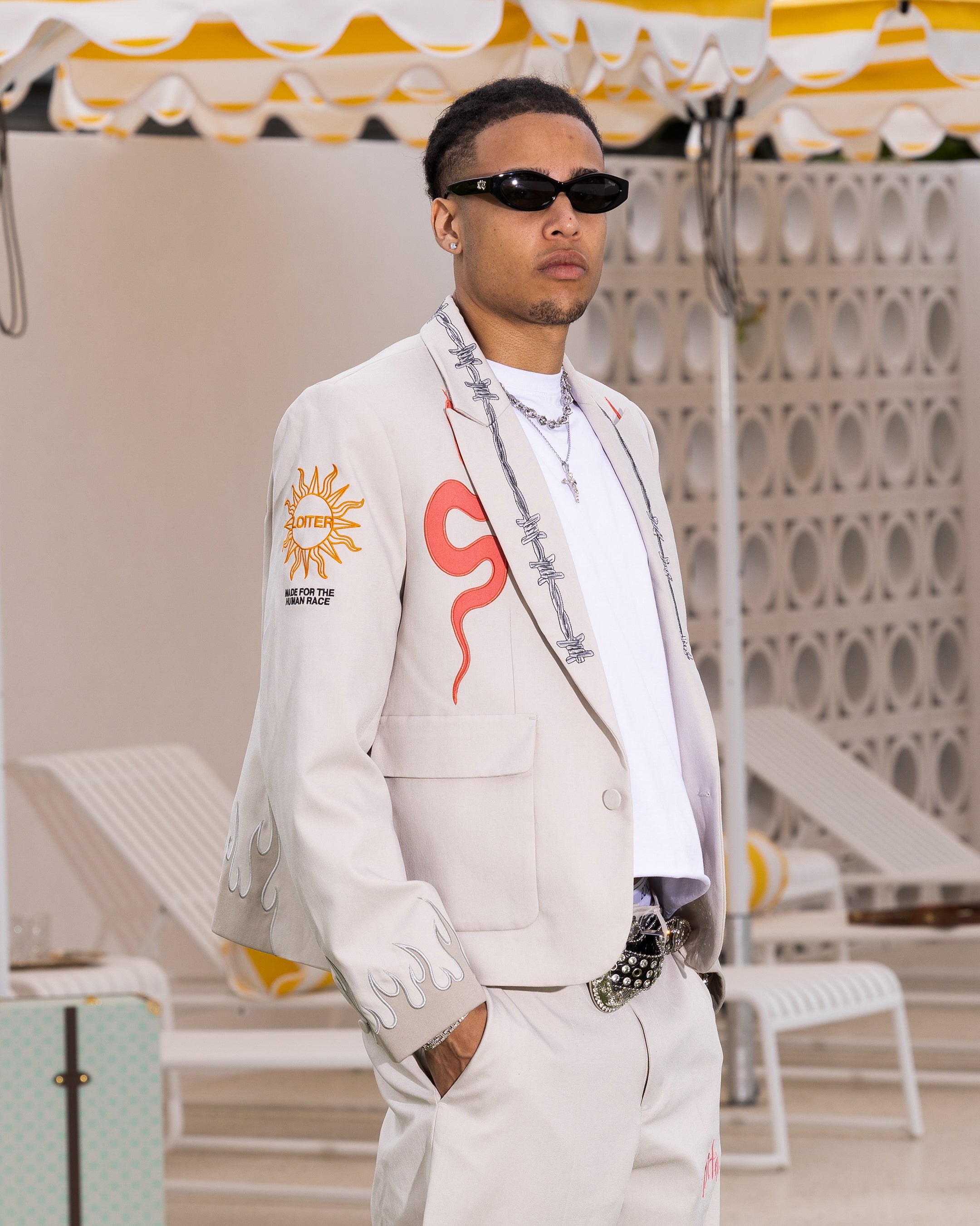 Loiter Western Blazer Jacket Off White、mySite、zt4zffjzw