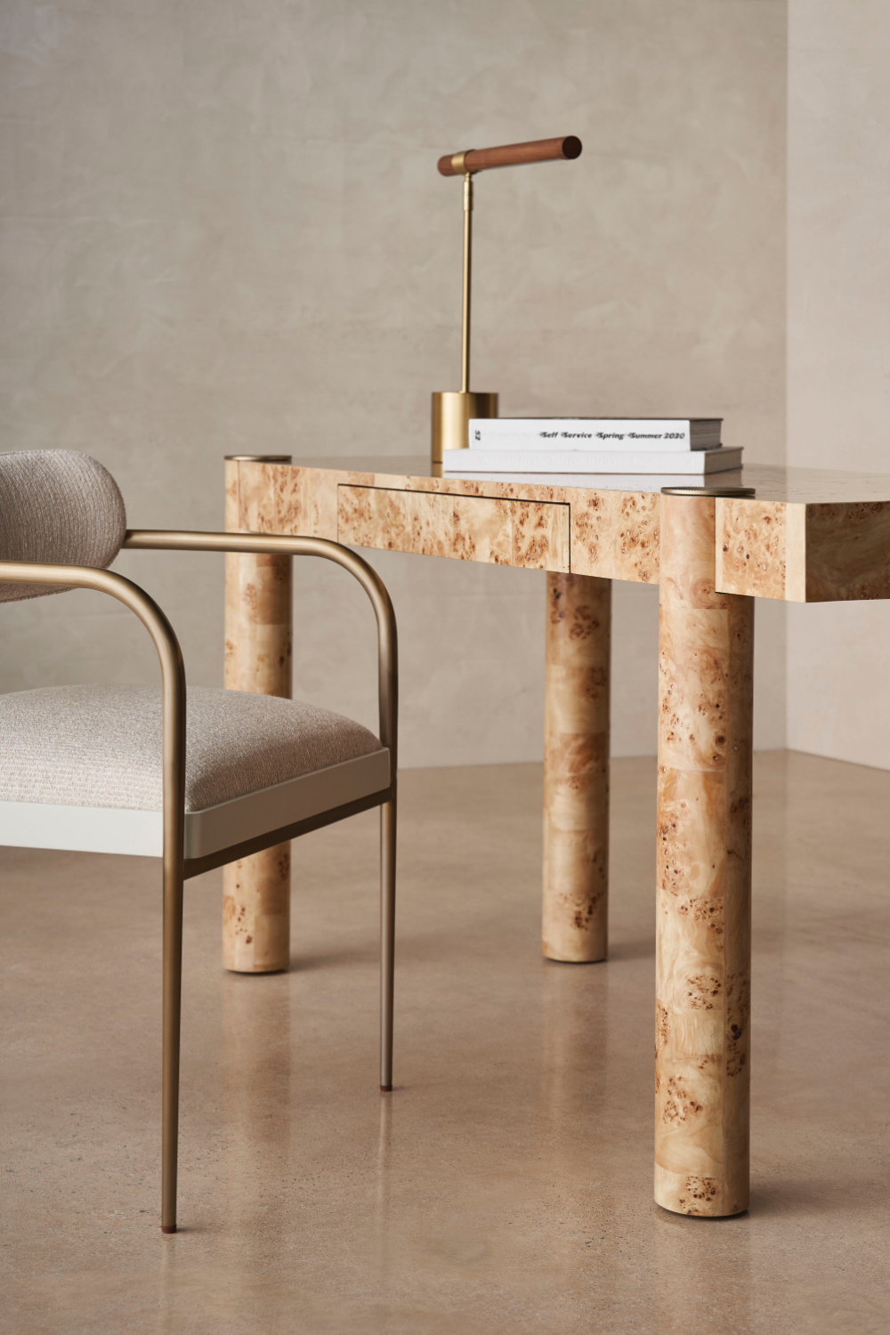 Trapezoidal Wooden Modern Desk | Caracole Rhythm、mySite、neckold