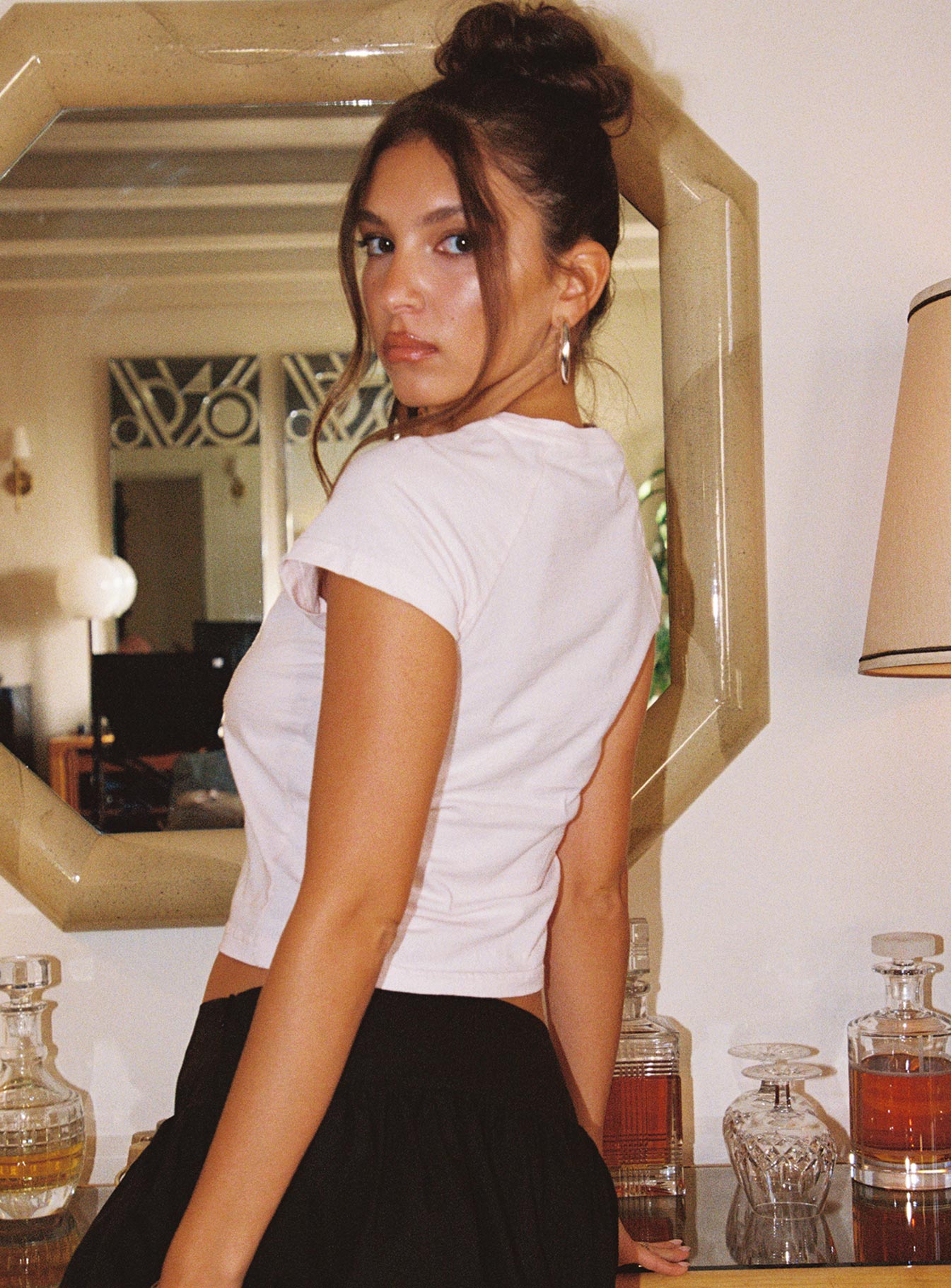 Cherish Me Graphic Top Pink、mySite、solidvoid