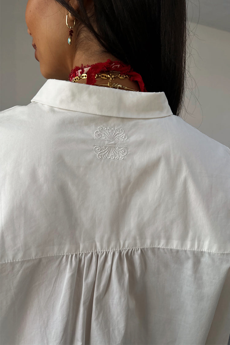 White Multi Button Charly Shirt、mySite、solidvoid