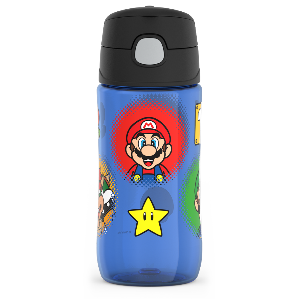 16oz THERMOS® KIDS WATER BOTTLE WITH SPOUT LID MARIO KART™、mySite、noshort