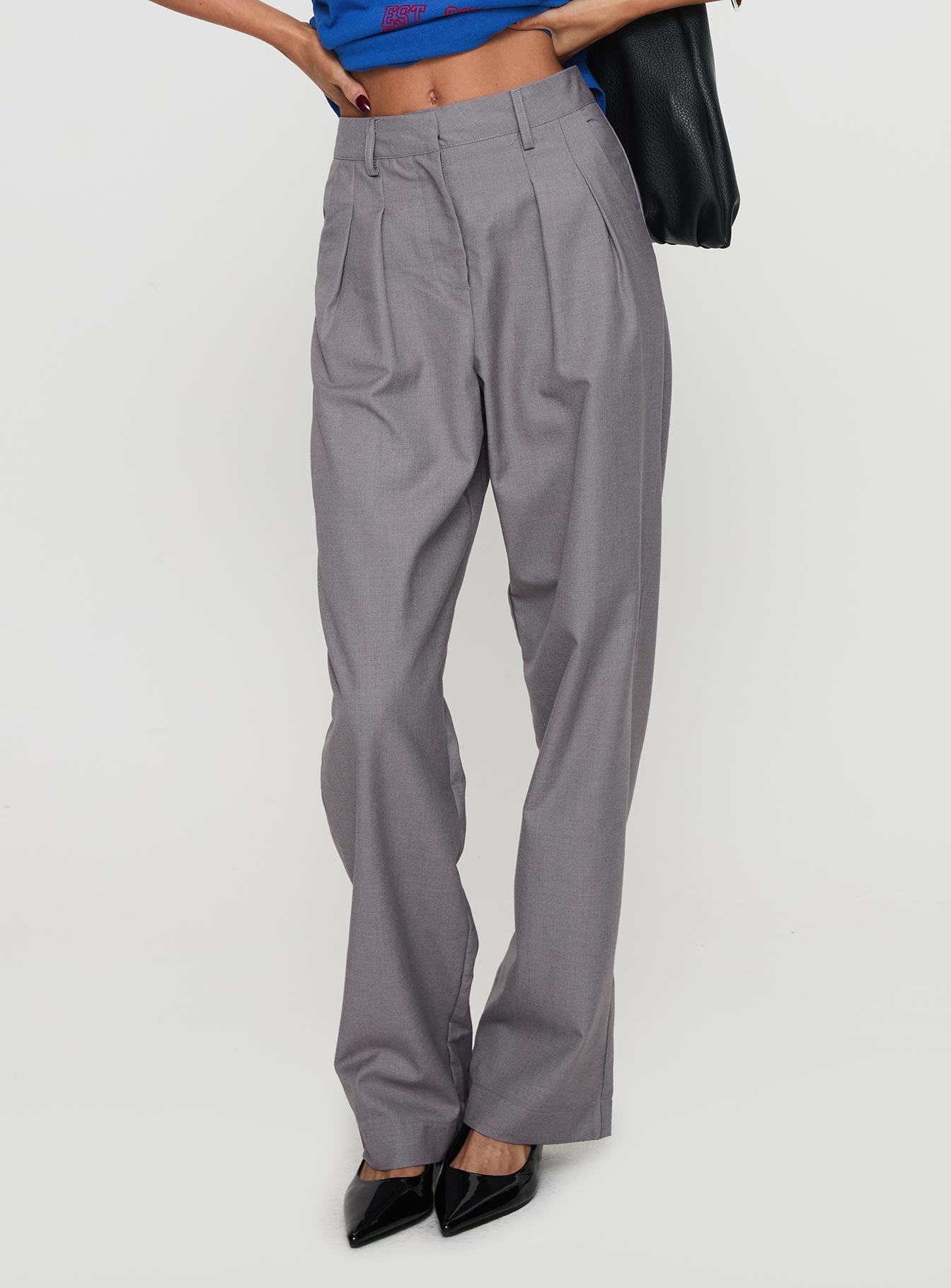 Expertise Low Rise Pleat Pant Grey、mySite、solidvoid