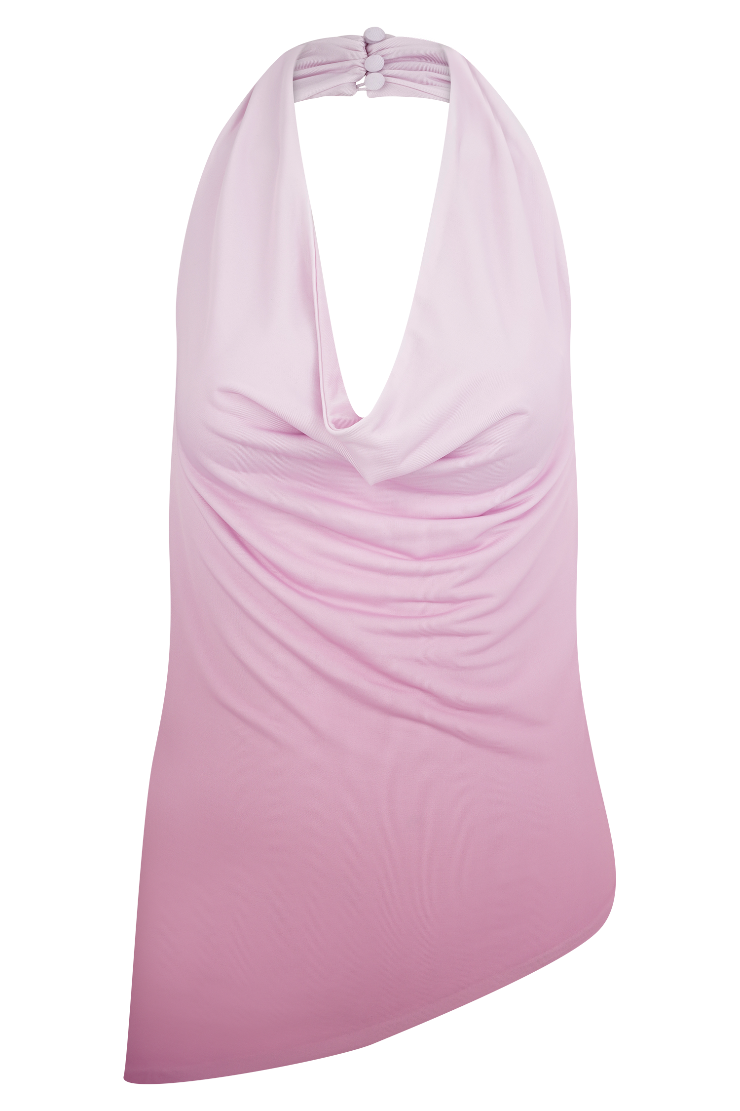 Safiya Asymmetrical Halter Top - Ombre Pink、mySite、solidvoid