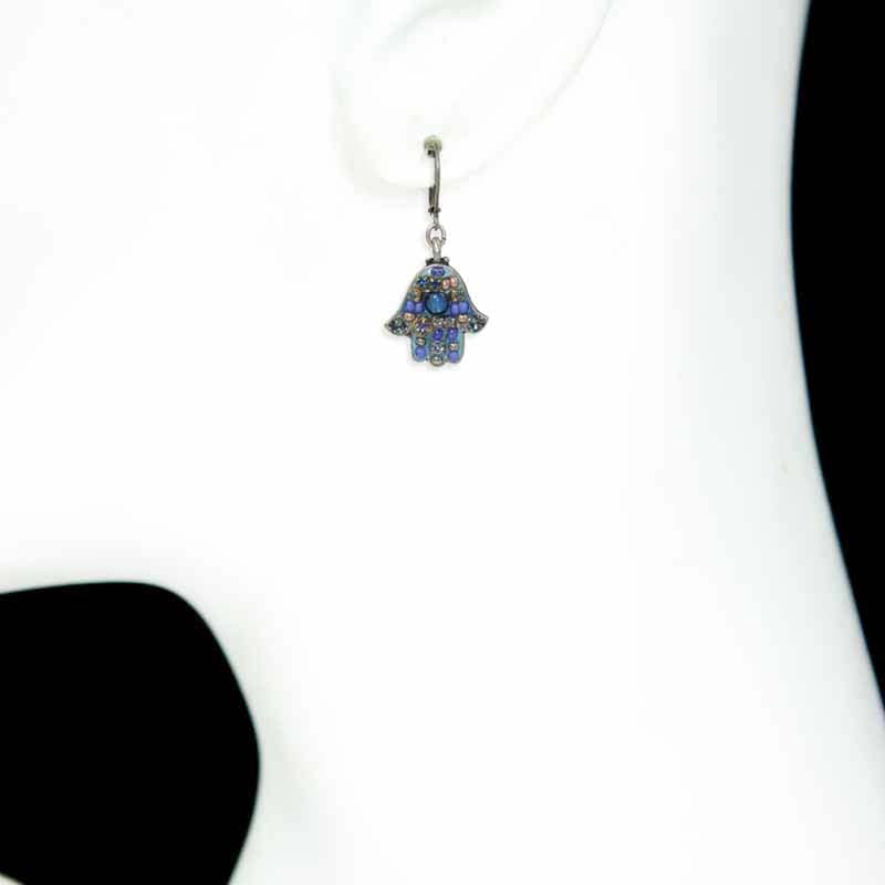 Blue Multi-Bright Hamsa Earrings by Michal Golan、mySite、topwebapps