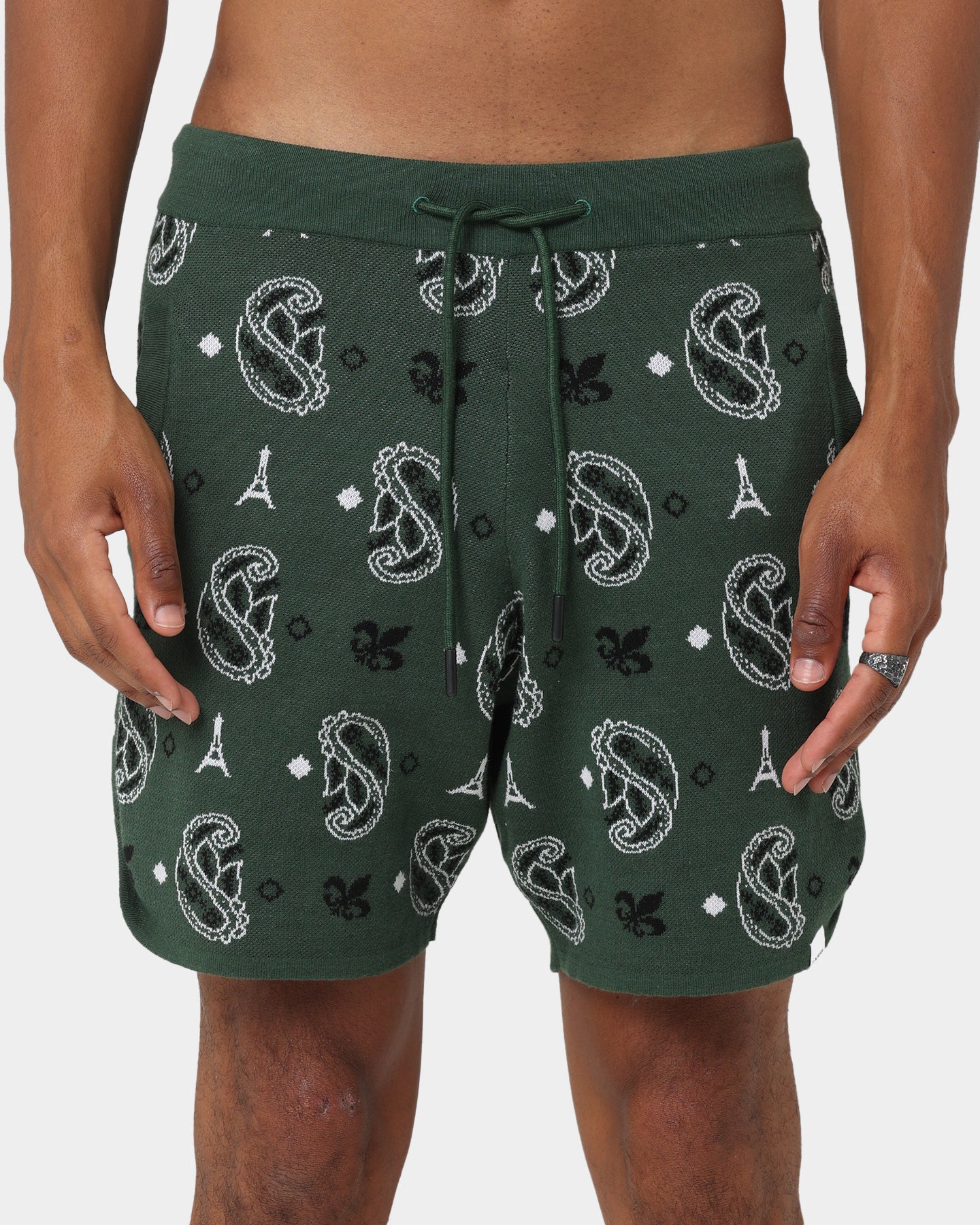 Carre Big Bandana Knitted Shorts Green、mySite、zt4zffjzw