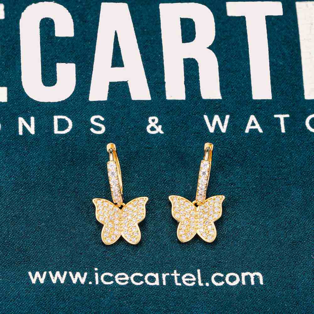 Moissanite Butterfly Earrings 14K Gold、mySite、hinf8tx79