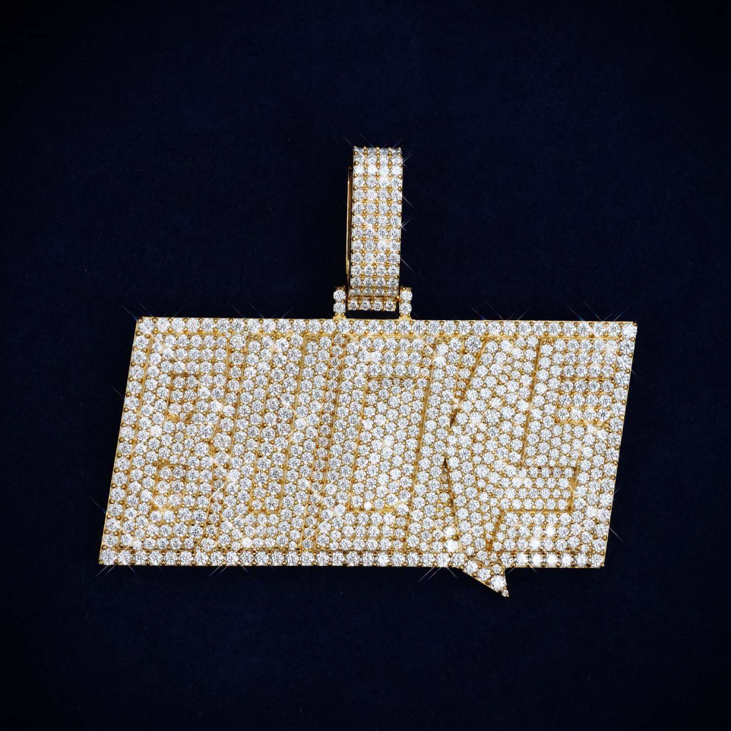 BUCKS Custom Moissanite Name Pendant 14K Gold、mySite、hinf8tx79