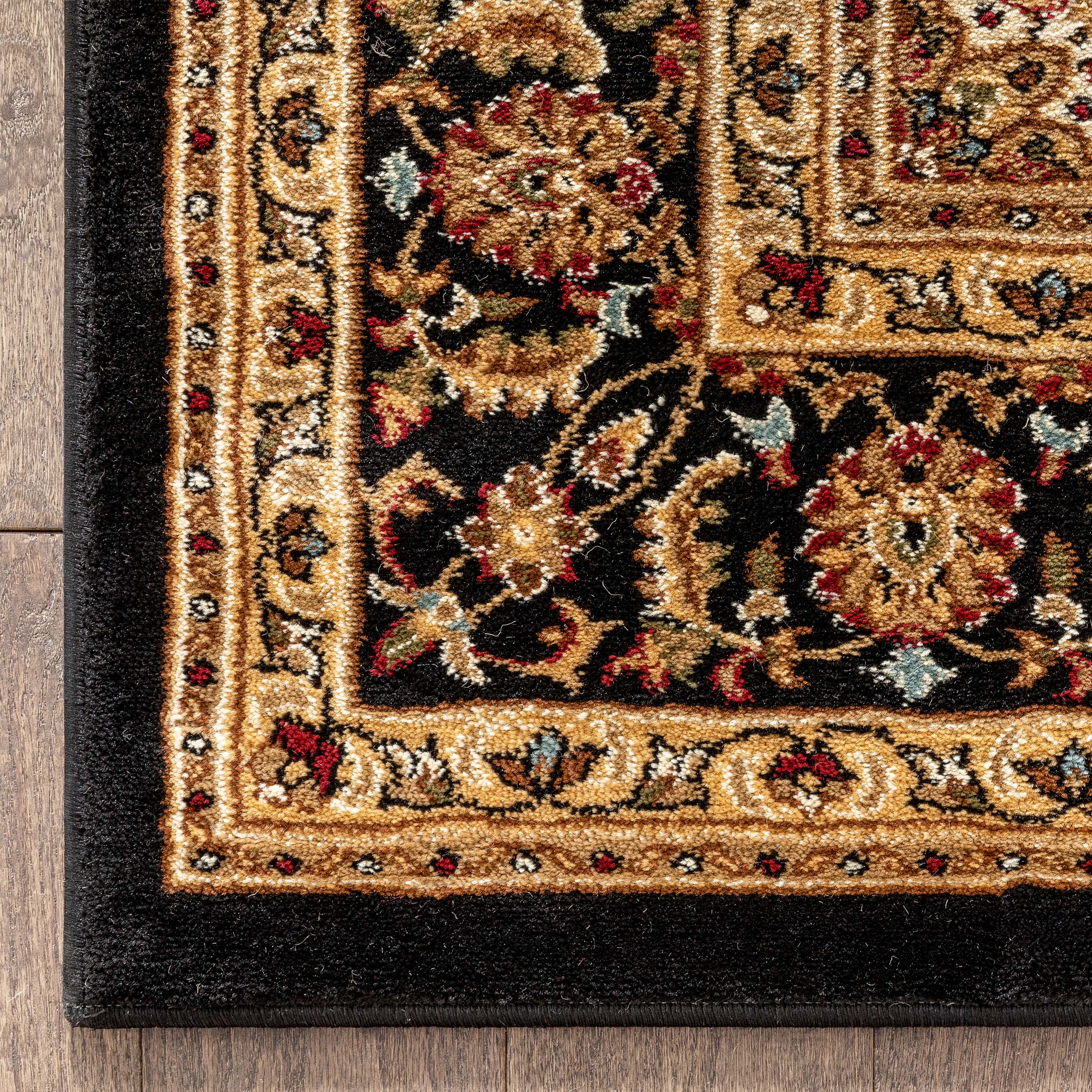 Aviva Black Traditional Rug、mySite、gigharbornorthrealestate