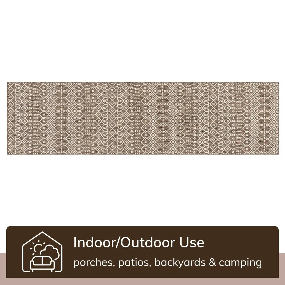 Nord Moroccan Tribal Indoor Outdoor Taupe Flatweave Rug、mySite、gigharbornorthrealestate