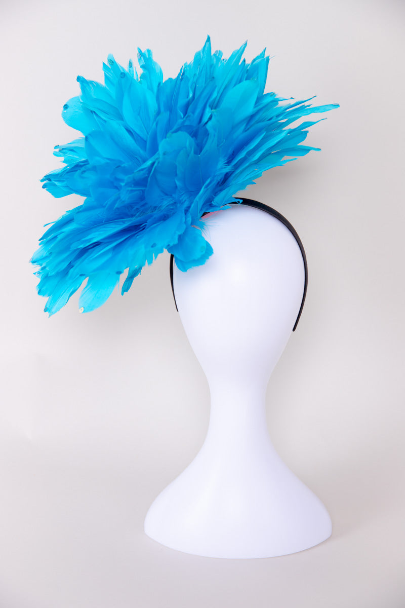 Show Stopper Fascinator - Turquoise - FINAL SALE、mySite、hinf8tx79